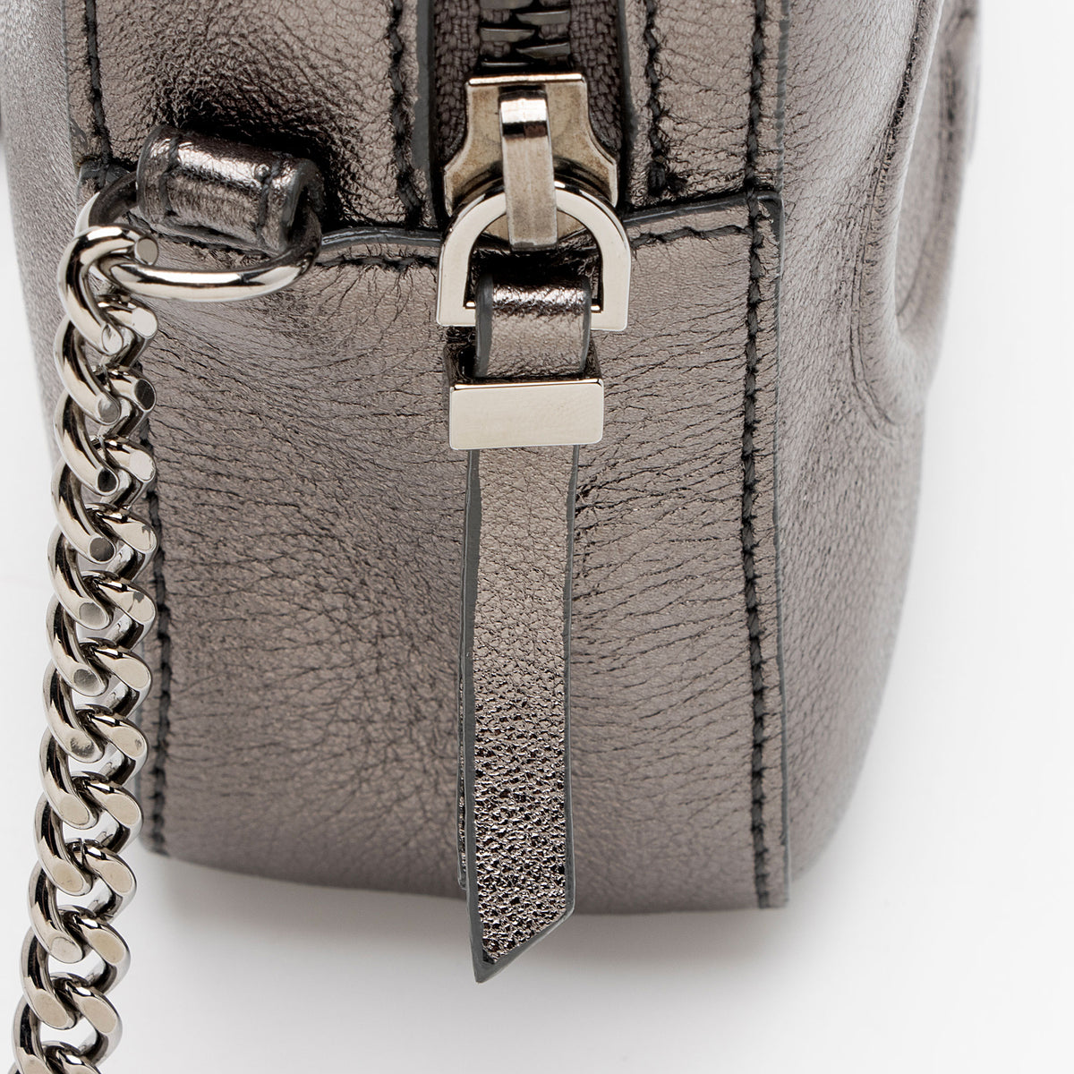 Jimmy Choo Metallic Calfskin Balti Camera Bag