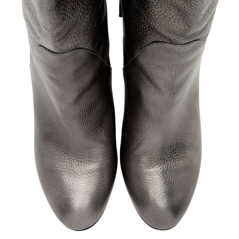 Jimmy Choo Metallic Calfskin Malene Boots - Size 10 / 40 (SHF-F0XWpw)