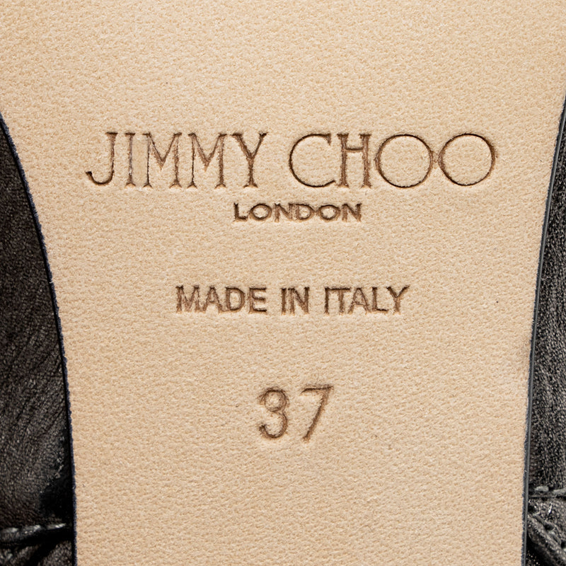 Jimmy Choo Metallic Calfskin Malene Boots - Size 7 / 37 (SHF-gXkiRJ)