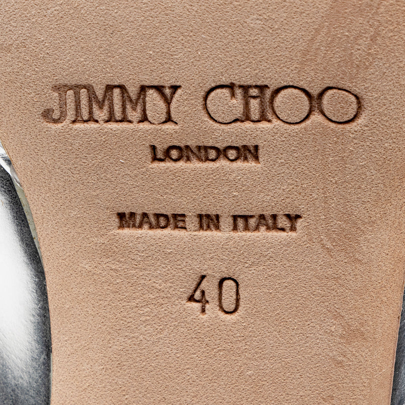 Jimmy Choo Metallic Leather Clue Platform Slingback Pumps - Size 10 / 40 (SHF-WQYOyL)