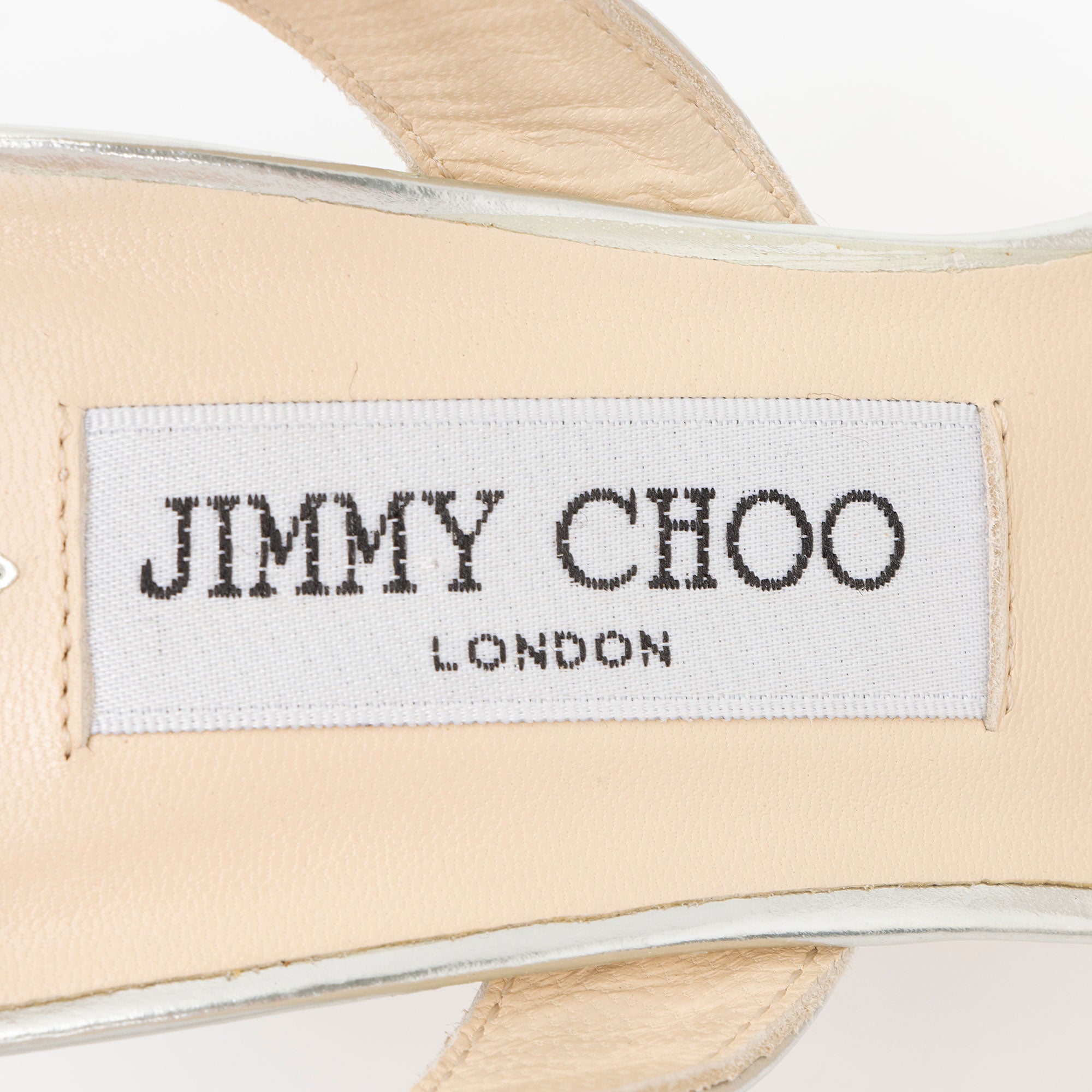 Jimmy Choo Metallic Leather India Slingback Sandals - Size 8 / 38