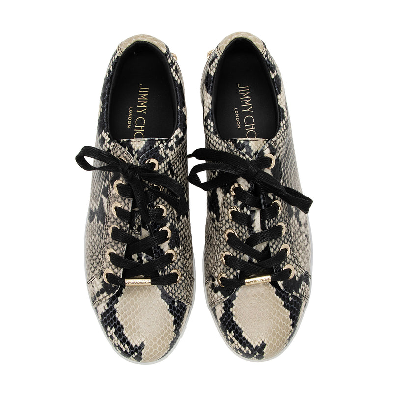 Jimmy Choo Python Embossed Leather Star Low Top Sneakers - Size 10 / 40 (SHF-a9iOY6)