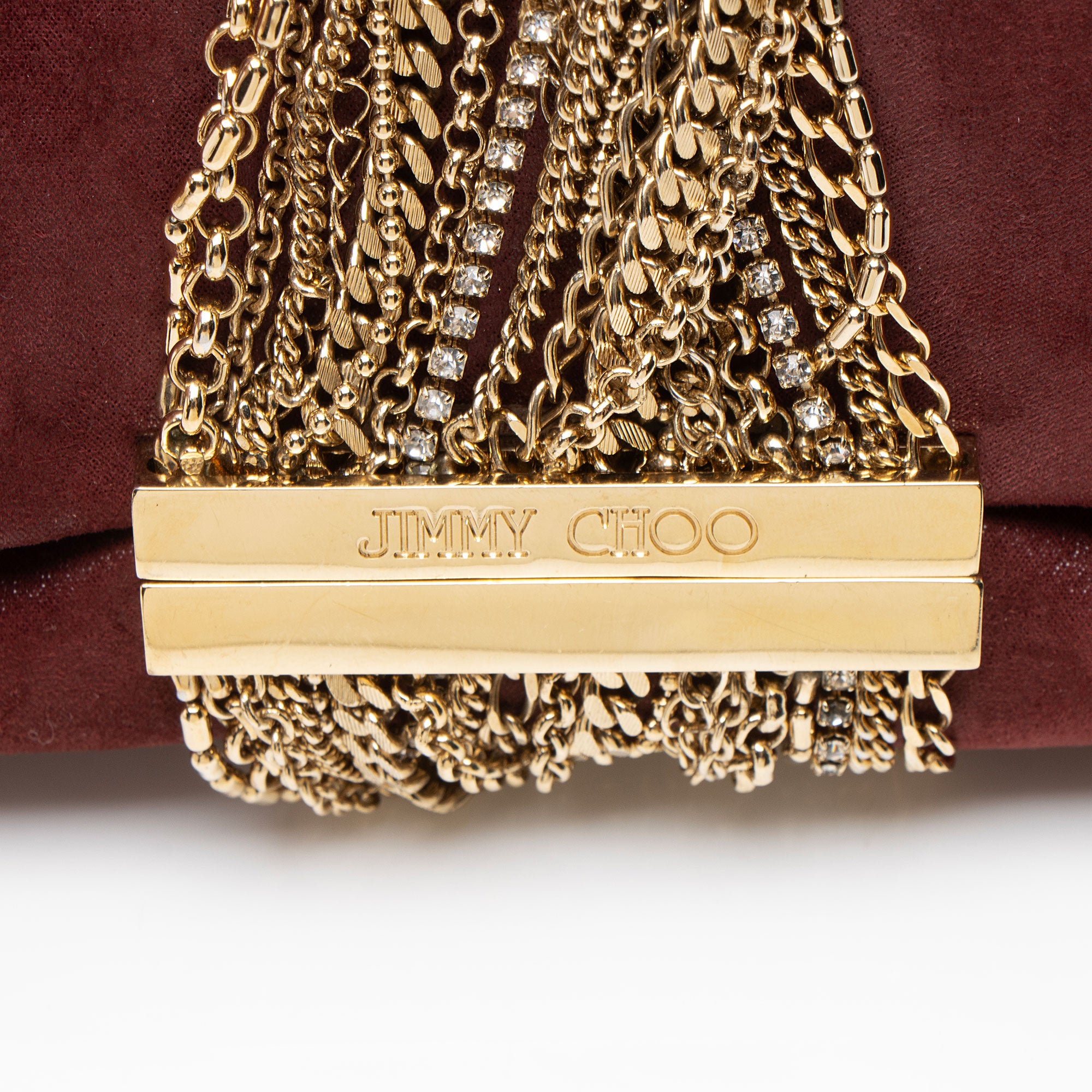 Jimmy Choo Shimmery Suede Chandra Clutch