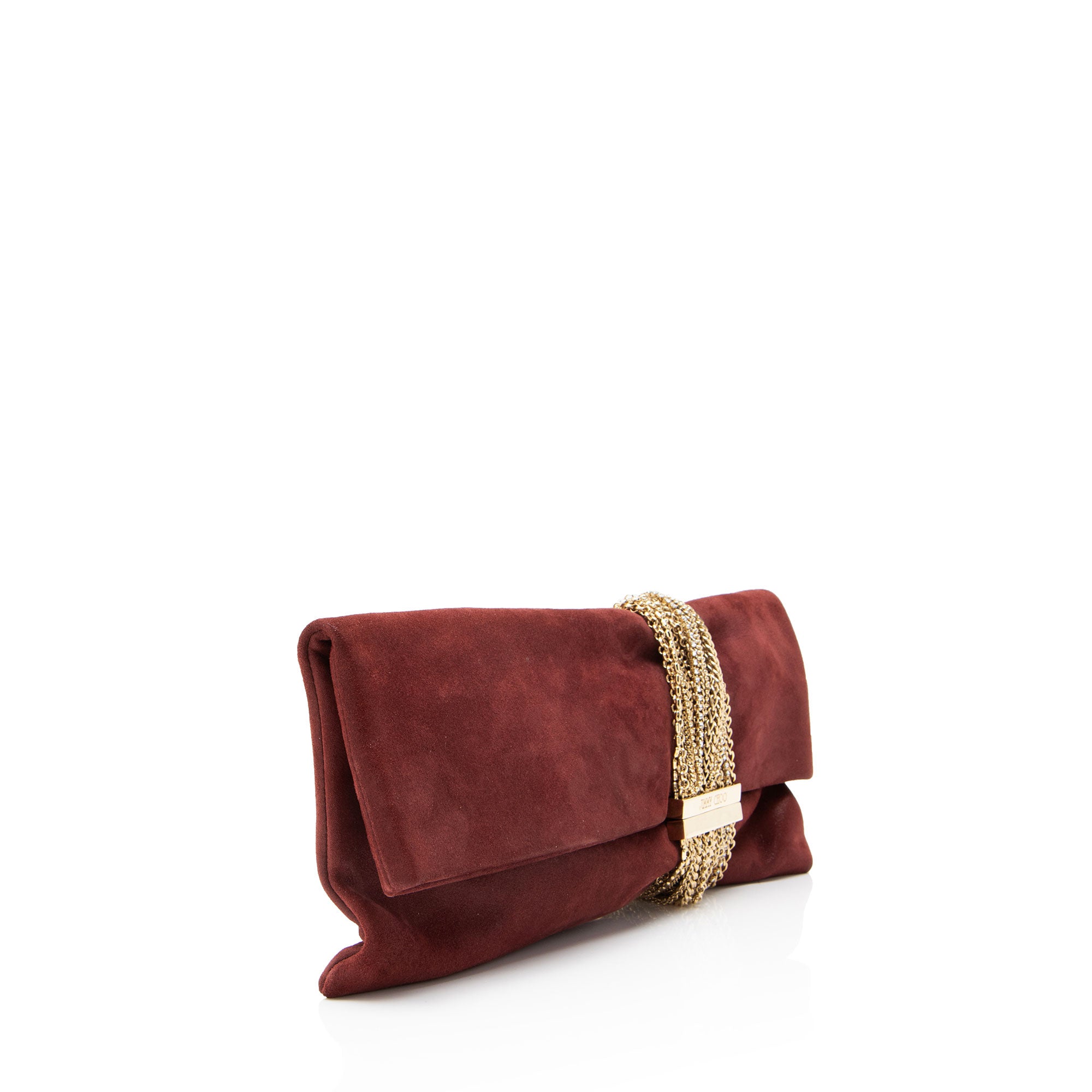 Jimmy Choo Shimmery Suede Chandra Clutch