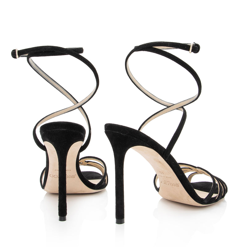 Jimmy Choo Suede Mimi Strappy Sandals - Size 10 / 40 (SHF-du5ICJ)