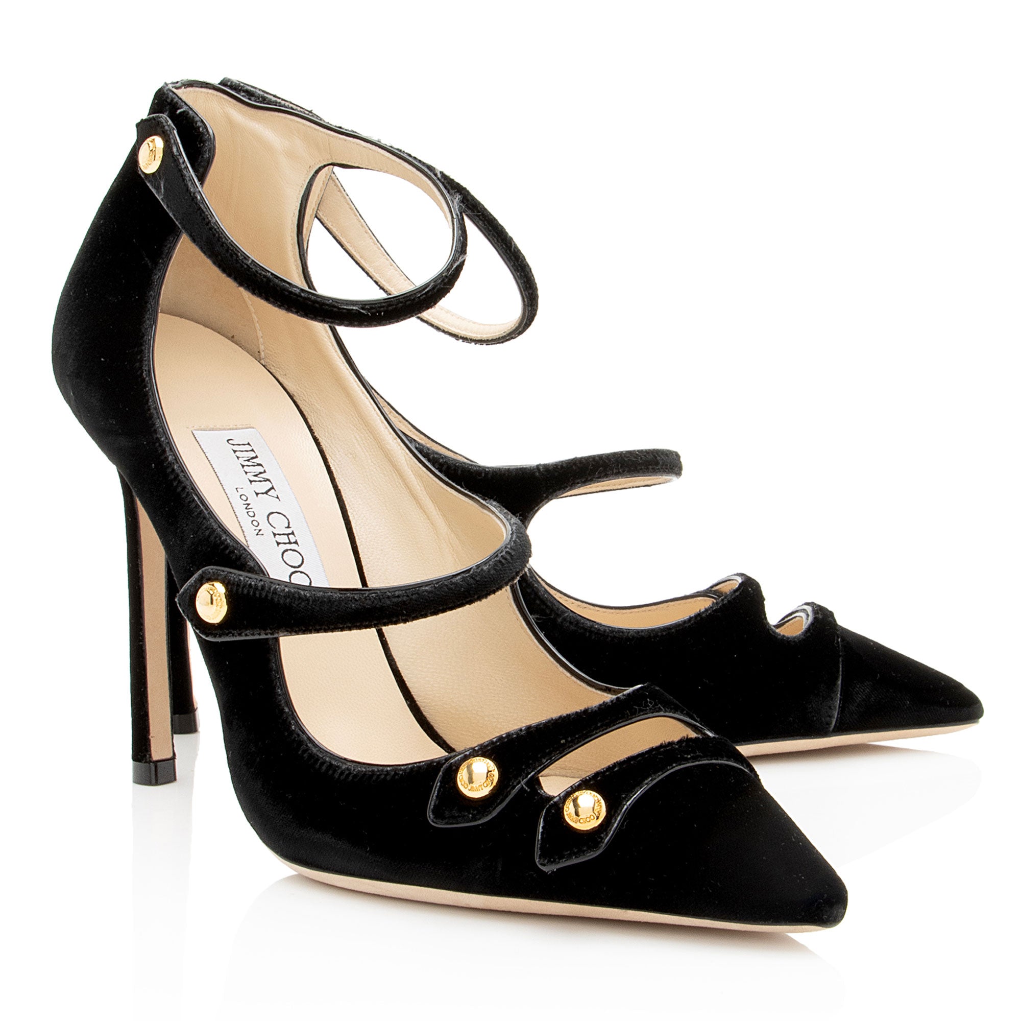 Jimmy Choo Velvet Lacey Pumps - Size 9 / 39