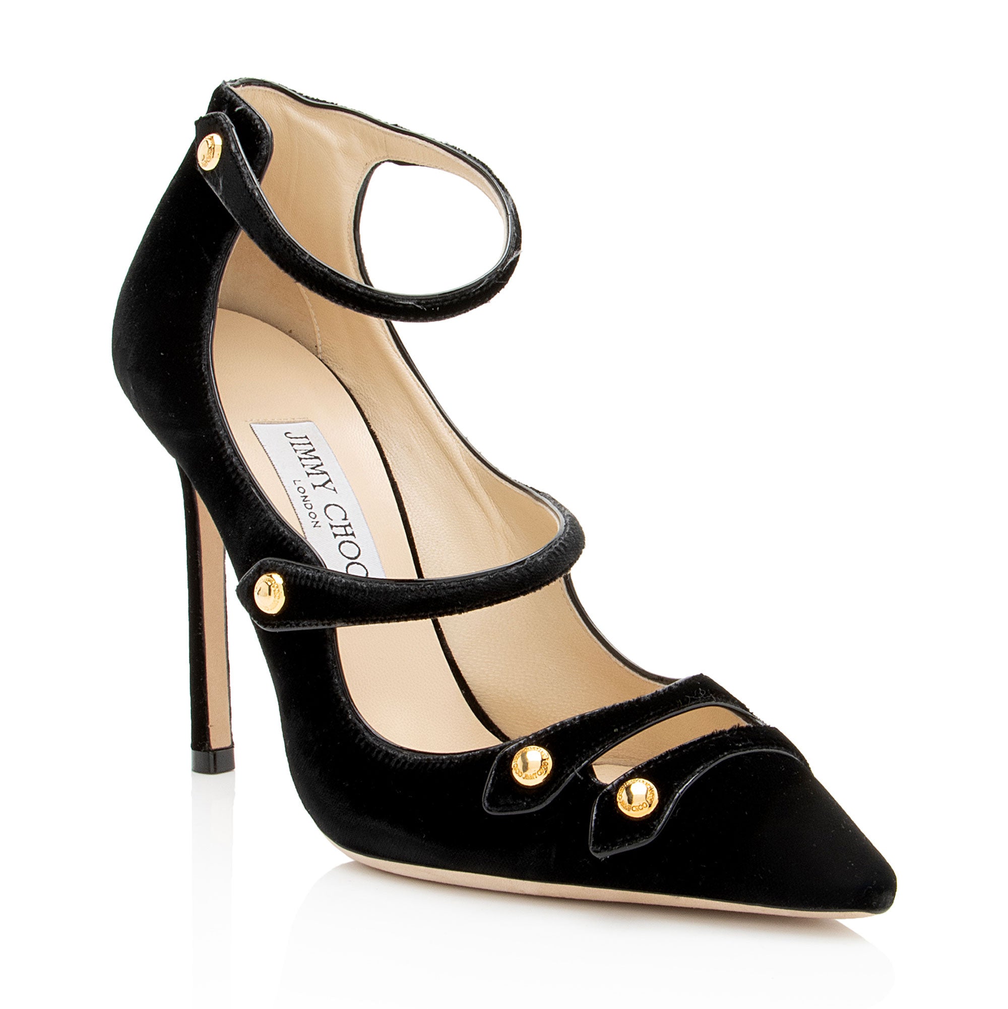 Jimmy Choo Velvet Lacey Pumps - Size 9 / 39