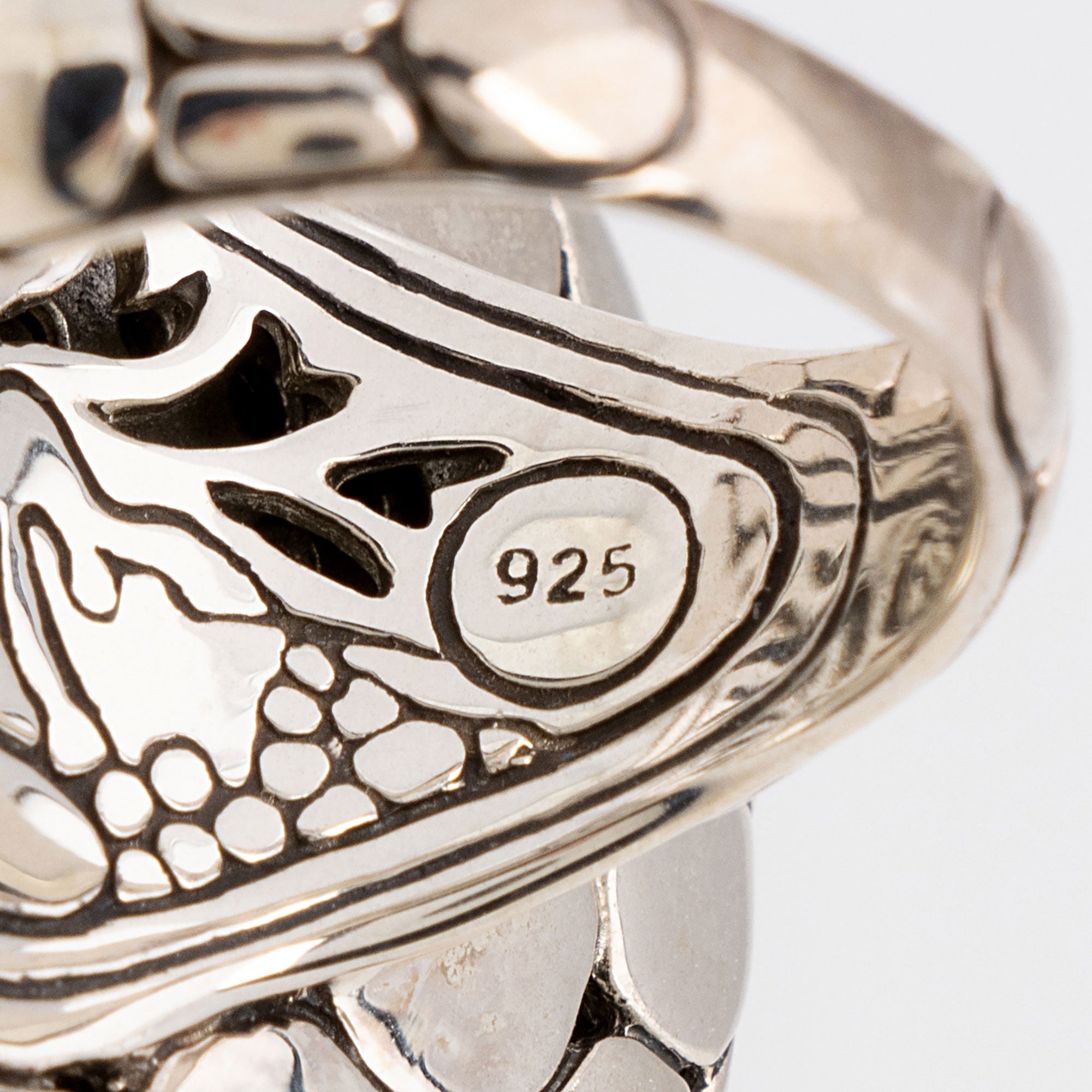 John Hardy Sterling Silver Black Sapphire Keli Lava Ring - Size 7 3/4 (SHF-Xvuxl8)