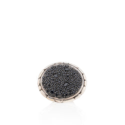 John Hardy Sterling Silver Black Sapphire Keli Lava Ring - Size 7 3/4 (SHF-Xvuxl8)