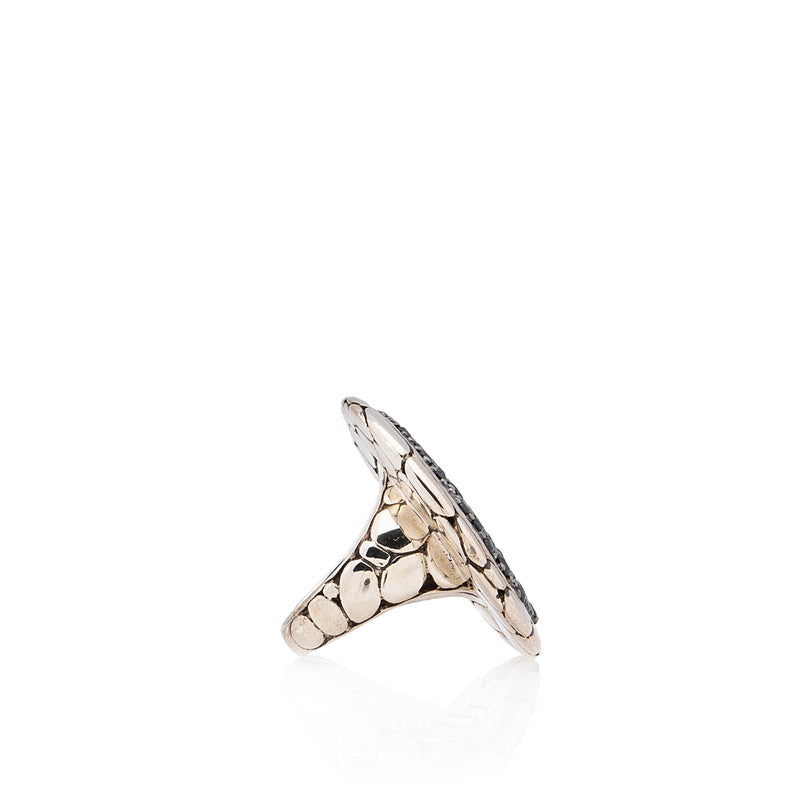 John Hardy Sterling Silver Black Sapphire Keli Lava Ring - Size 7 3/4 (SHF-Xvuxl8)