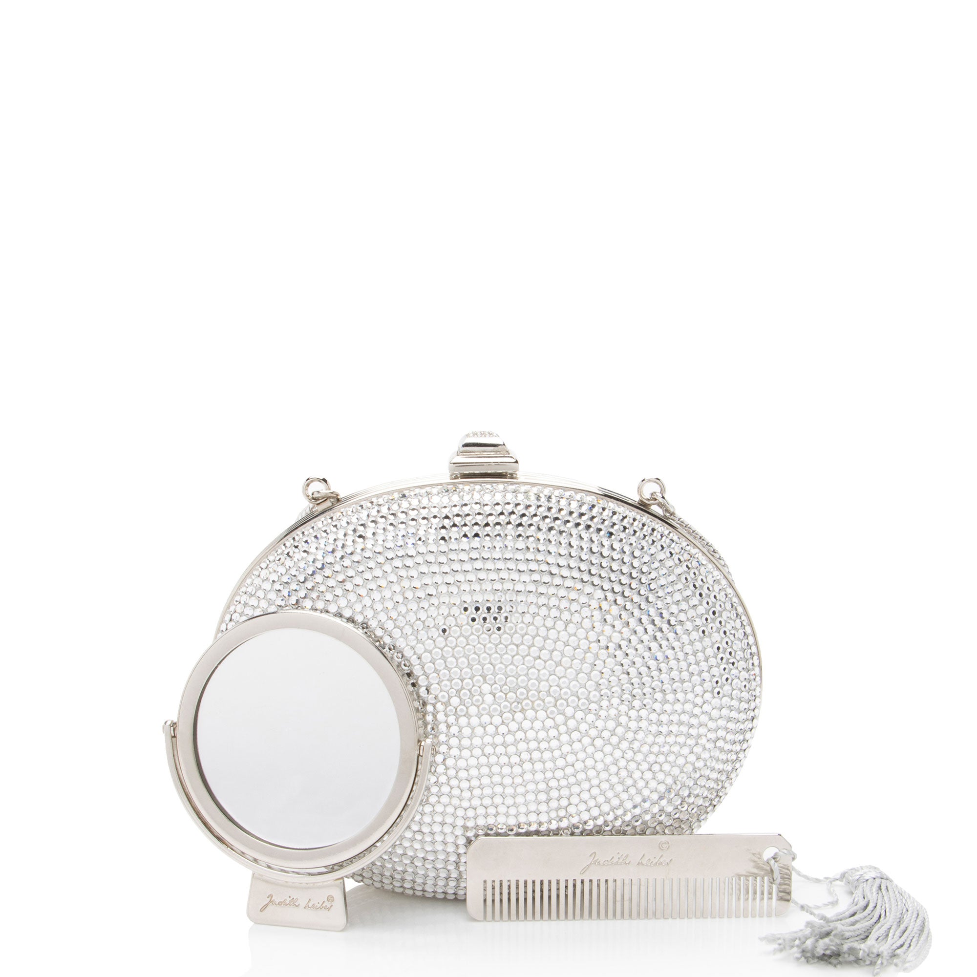 Judith Leiber Crystal Round Minaudiere