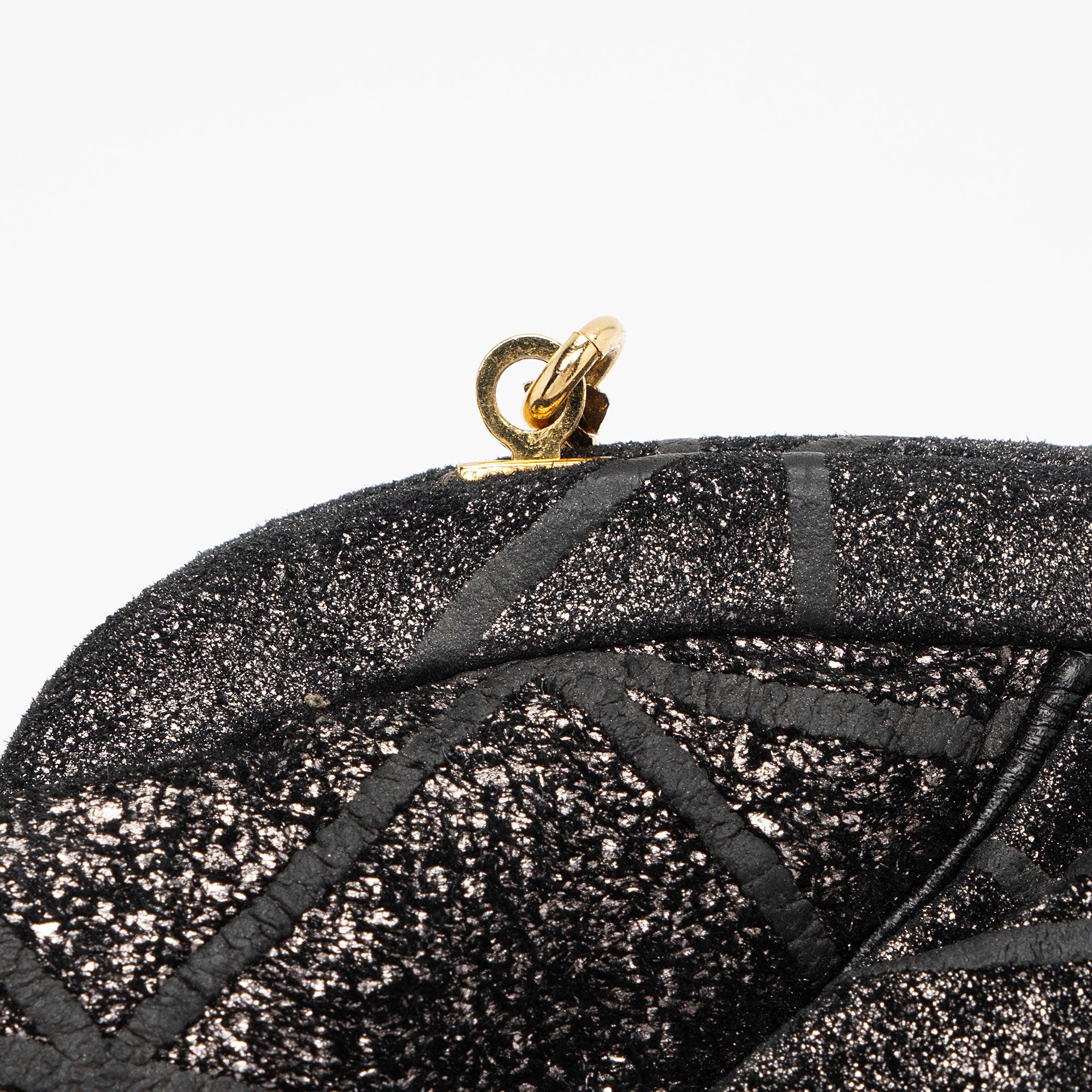 Judith Leiber Vintage Metallic Suede Clutch (SHF-XHscqg)