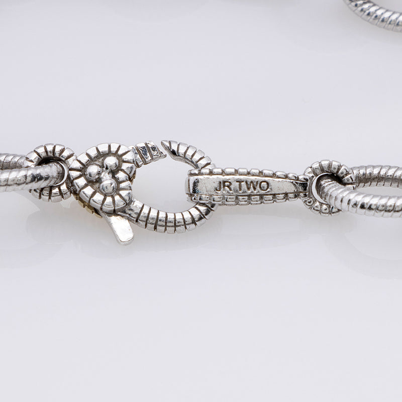Judith Ripka 18k Gold Sterling Silver Diamond Canary Crystal Athena Bracelet (SHF-ygTajG)