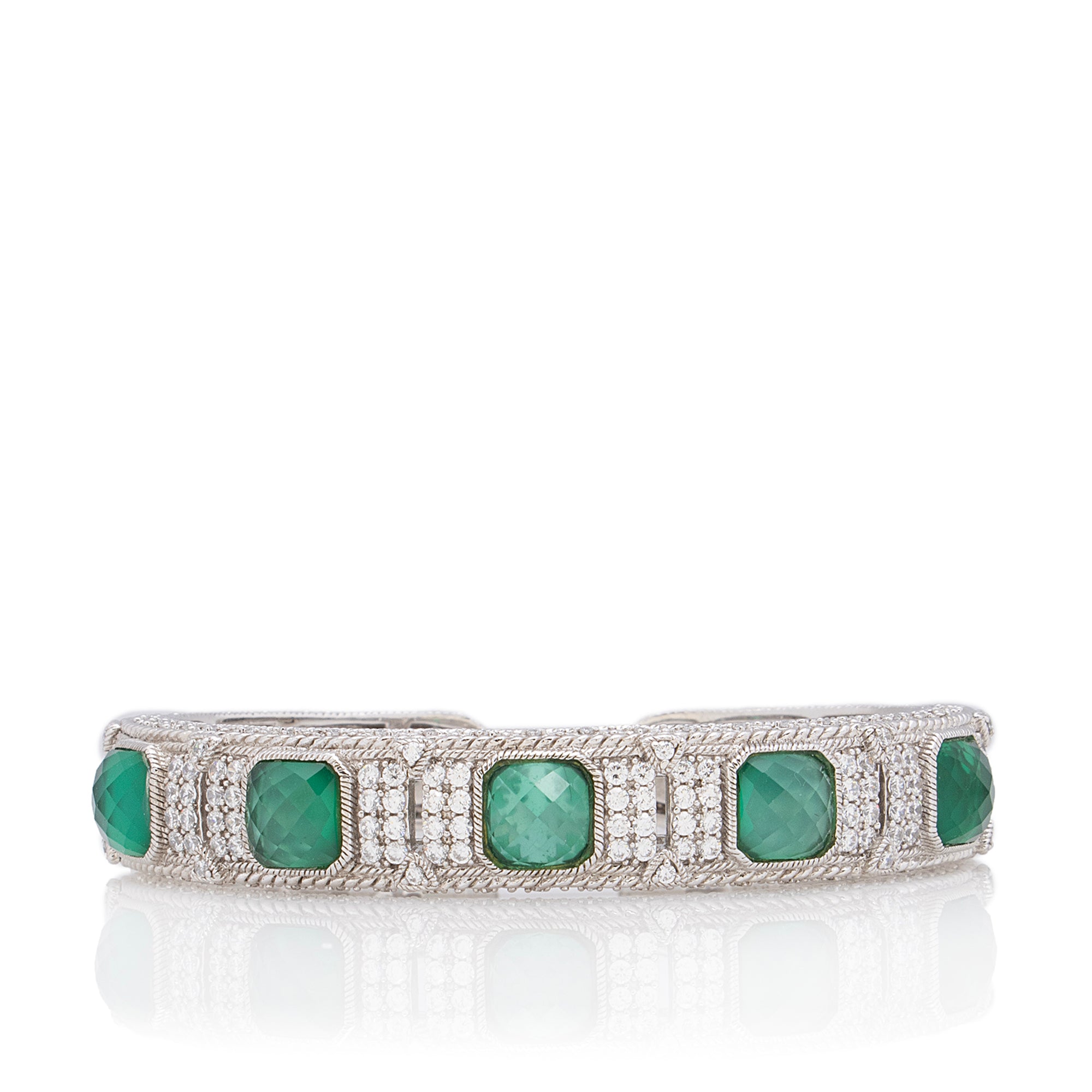 Judith Ripka Sterling Silver Chalcedony Cuff (SHF-H2oqFq)
