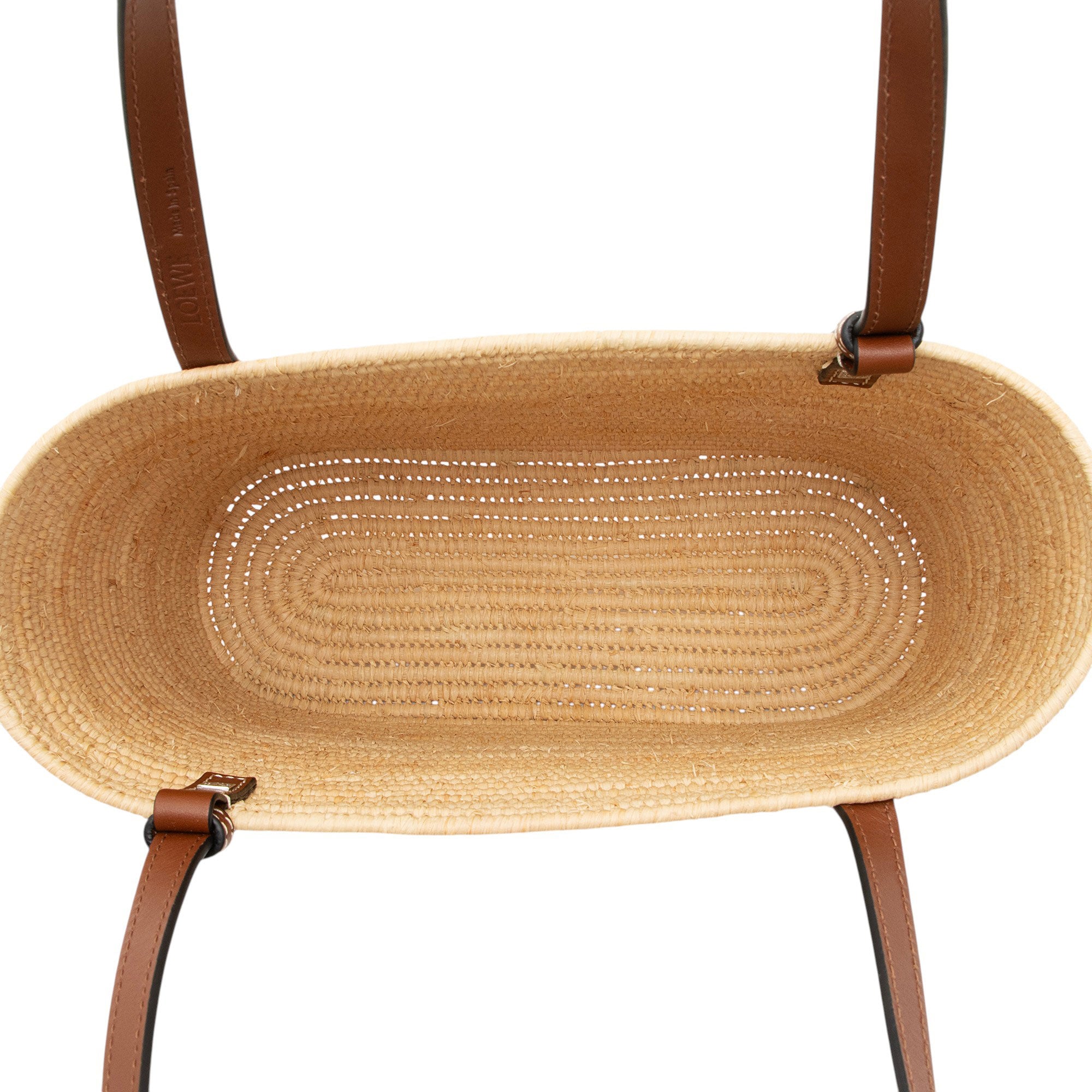 Loewe Raffia Square Basket Small Tote