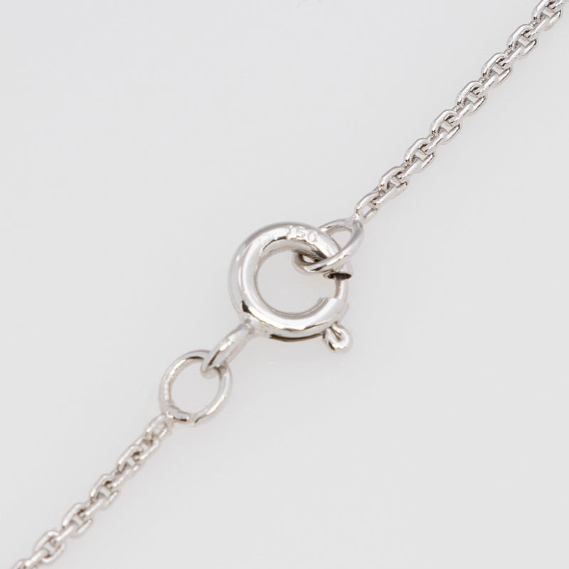 Louis Vuitton 18k White Gold Diamond Volt One Small Pendant Necklace (SHF-bXONHr)