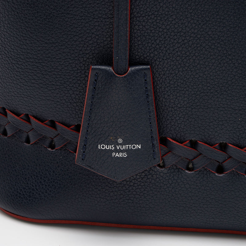 Louis Vuitton Calfskin Braided Lockme Bucket Bag (SHF-bMf3Q3)