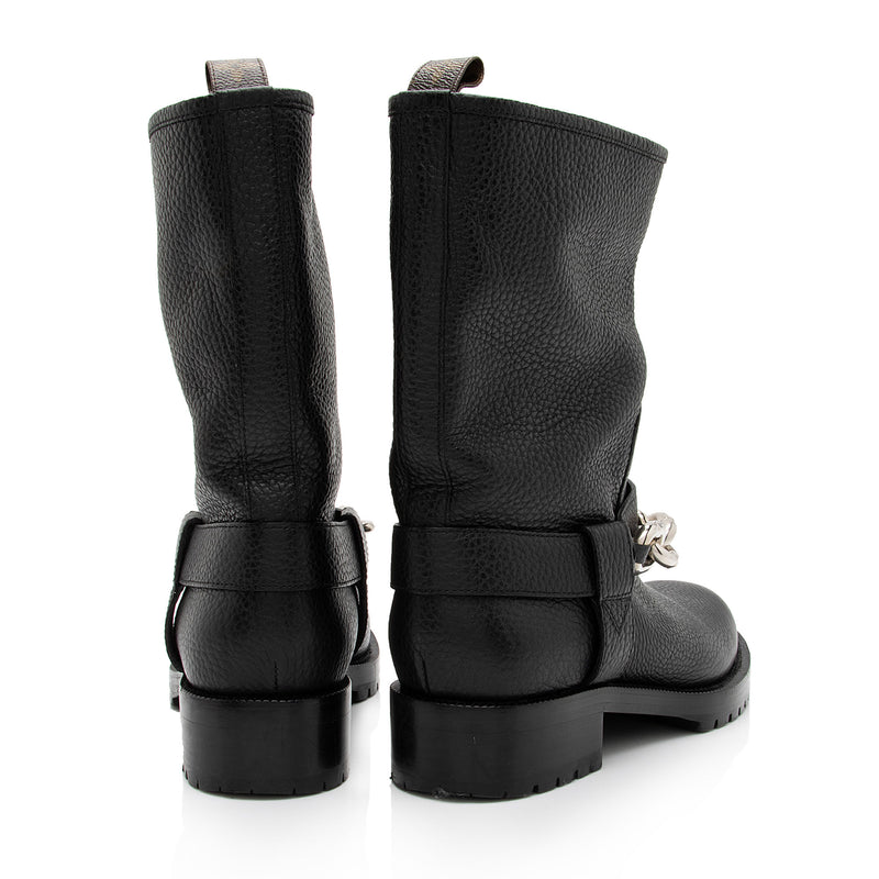 Louis Vuitton Calfskin Chain Outlaw Boots - Size 9.5 / 39.5 (SHF