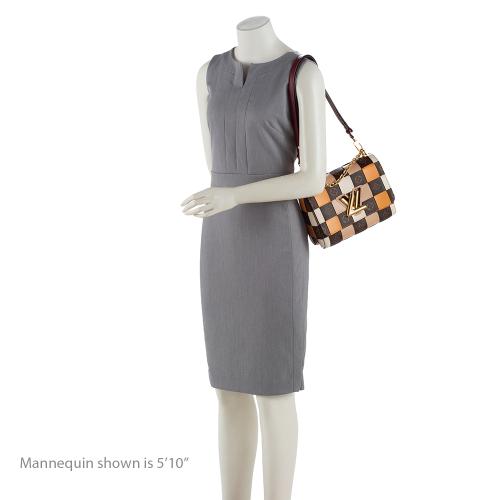 Louis Vuitton Calfskin Check Monogram Twist MM Shoulder Bag (SHF