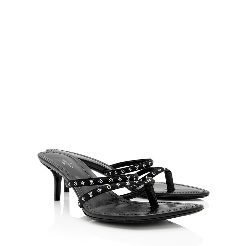 Louis Vuitton Womens Heeled Sandals, Black, 37