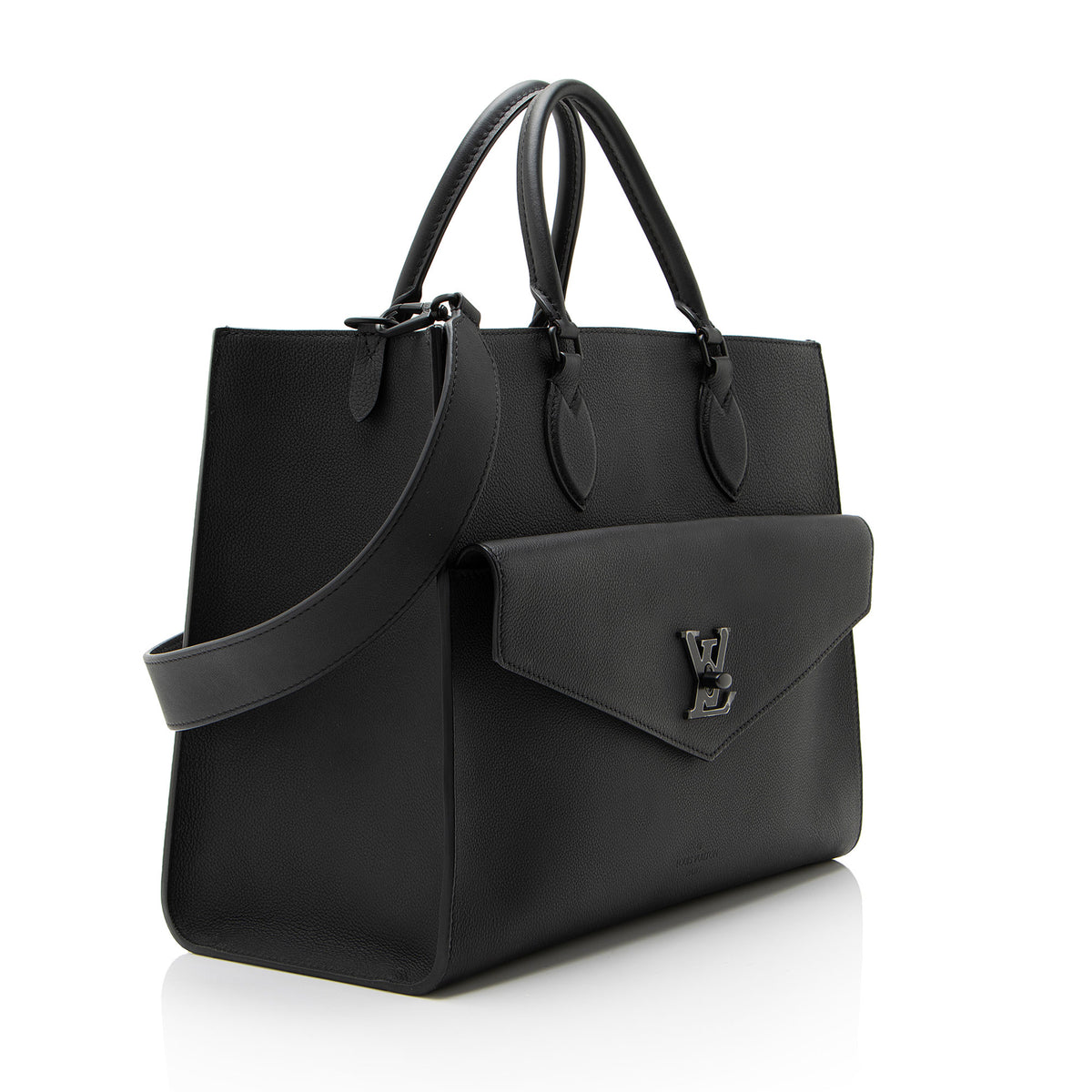 Louis Vuitton Calfskin Lockme MM Tote