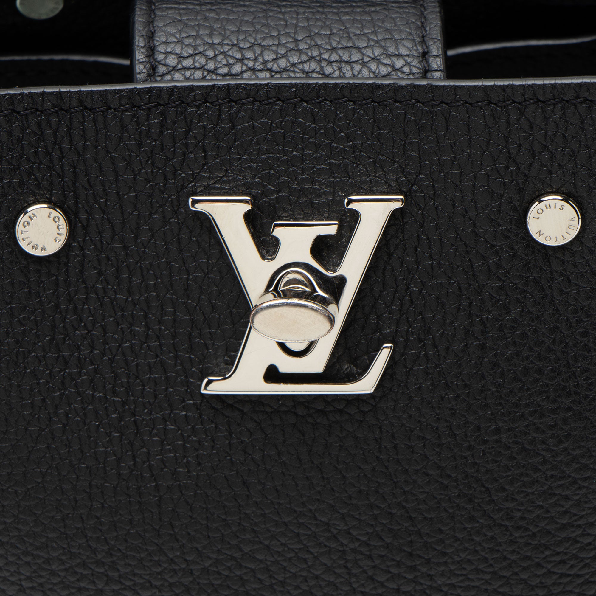 Louis Vuitton Calfskin Nano Lockme Bucket Bag