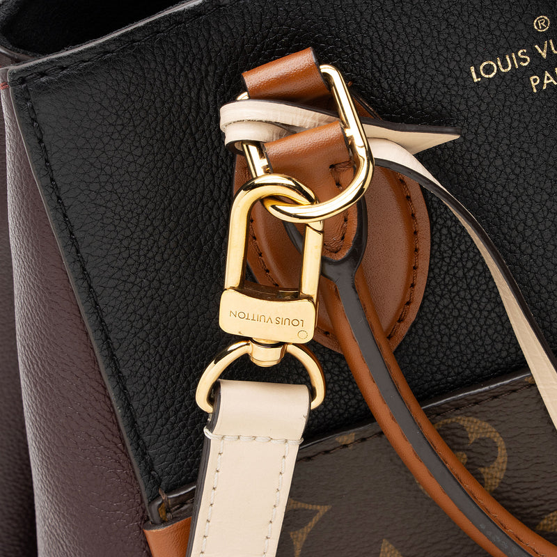 Louis Vuitton Calfskin Monogram Canvas Fold Tote MM SHF rBGn0I LuxeDH
