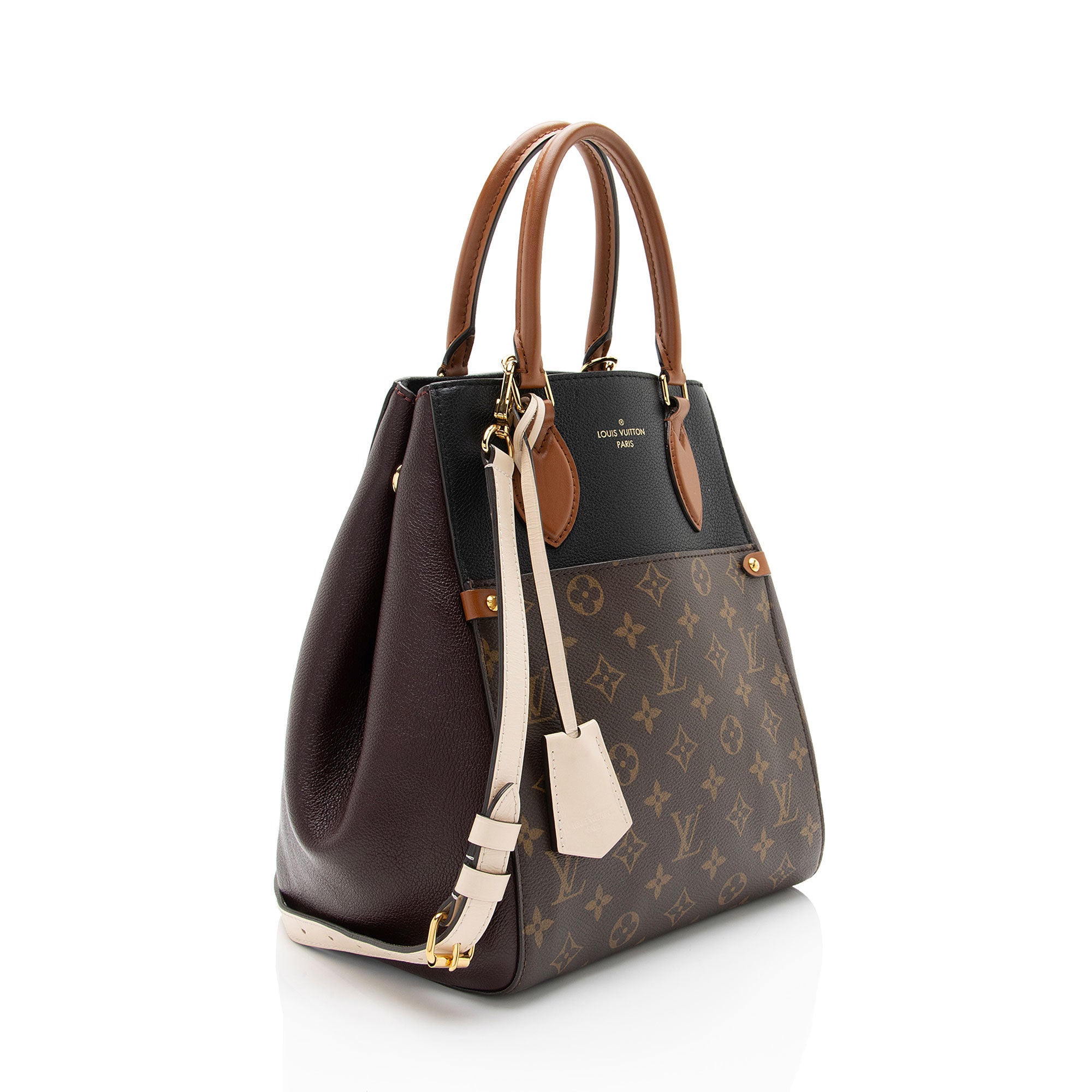 Louis Vuitton Calfskin Monogram Canvas Fold Tote MM