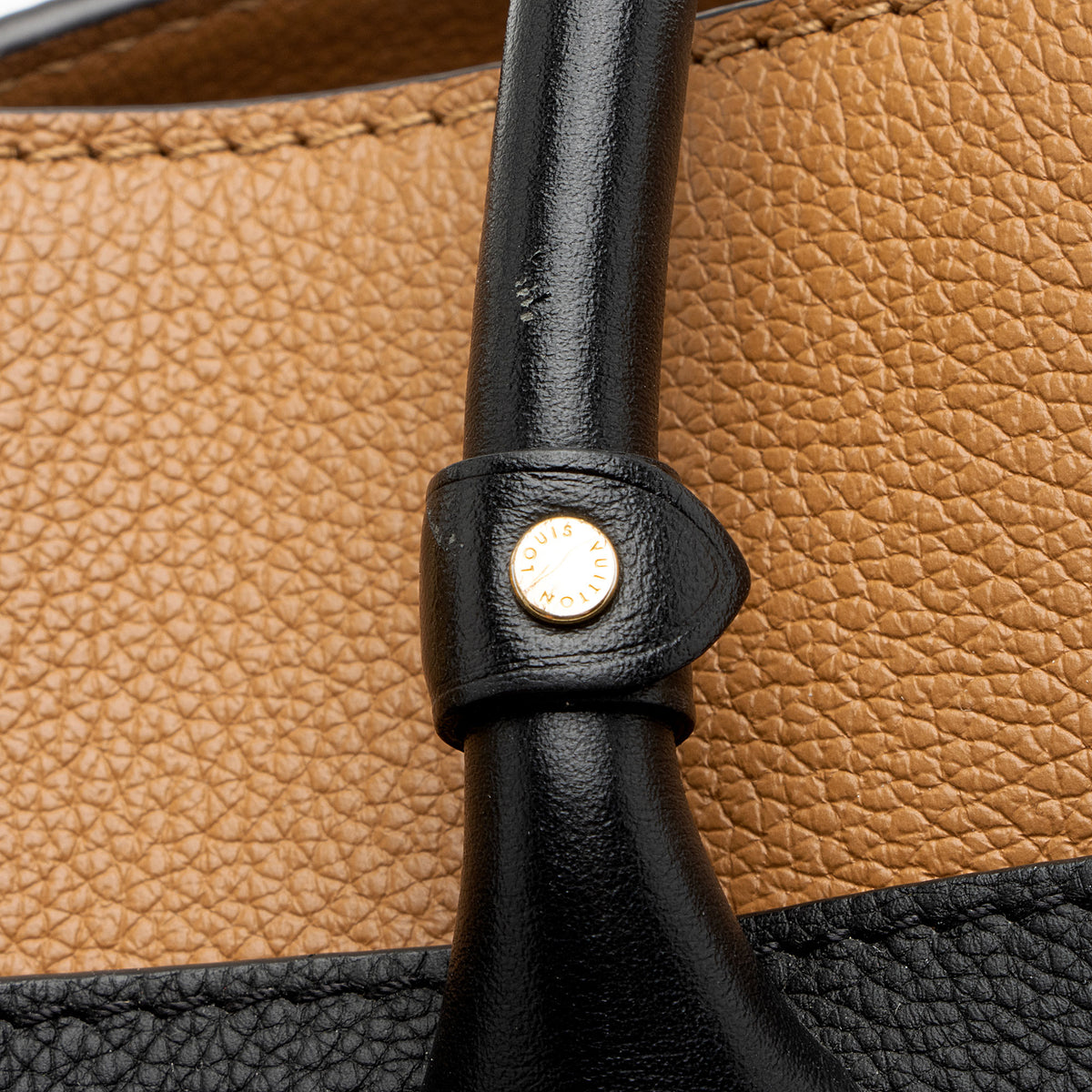Louis Vuitton Calfskin Monogram Canvas On My Side MM Tote