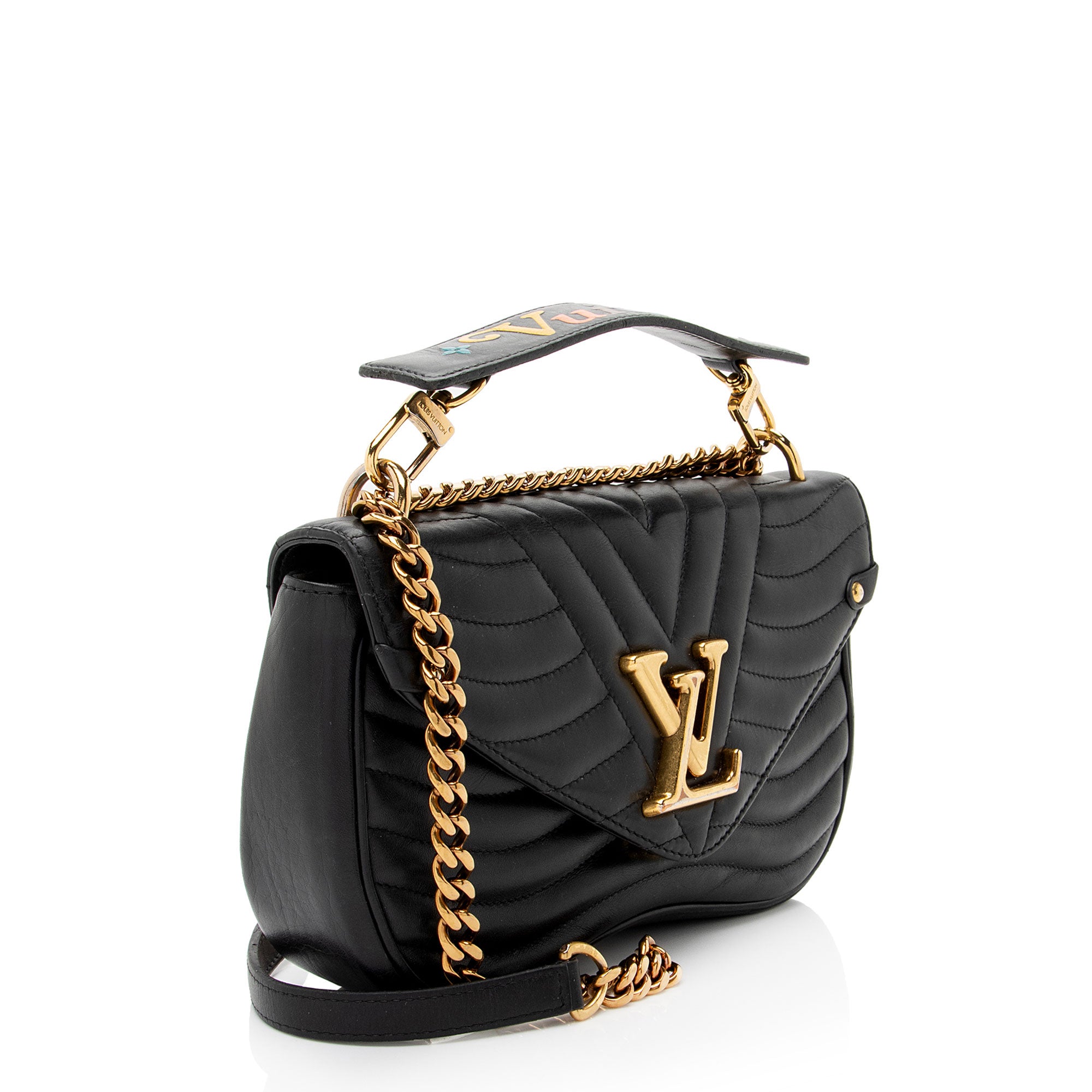 Louis Vuitton Calfskin New Wave Chain MM Shoulder Bag