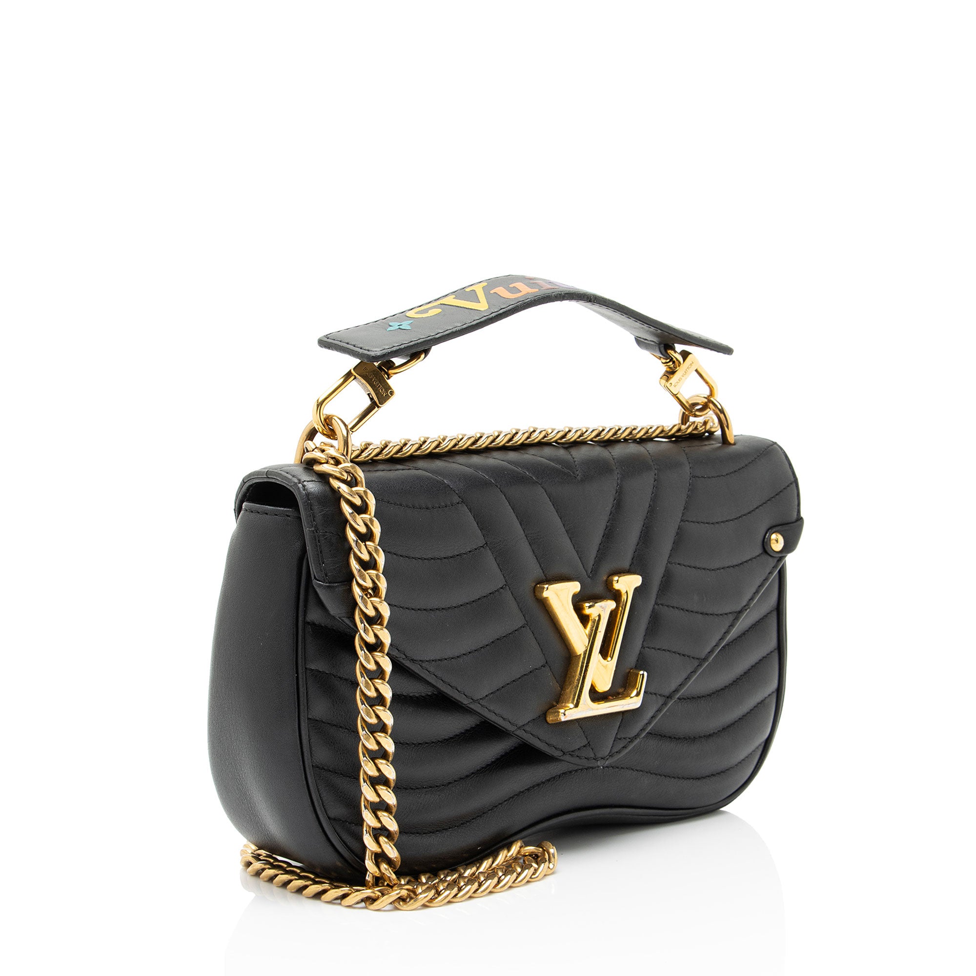 Louis Vuitton Calfskin New Wave Chain MM Shoulder Bag