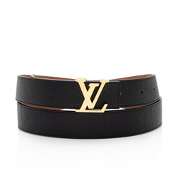 Louis Vuitton Calfskin Reversible Initiales 40mm Belt - Size 40 / 100 –  LuxeDH