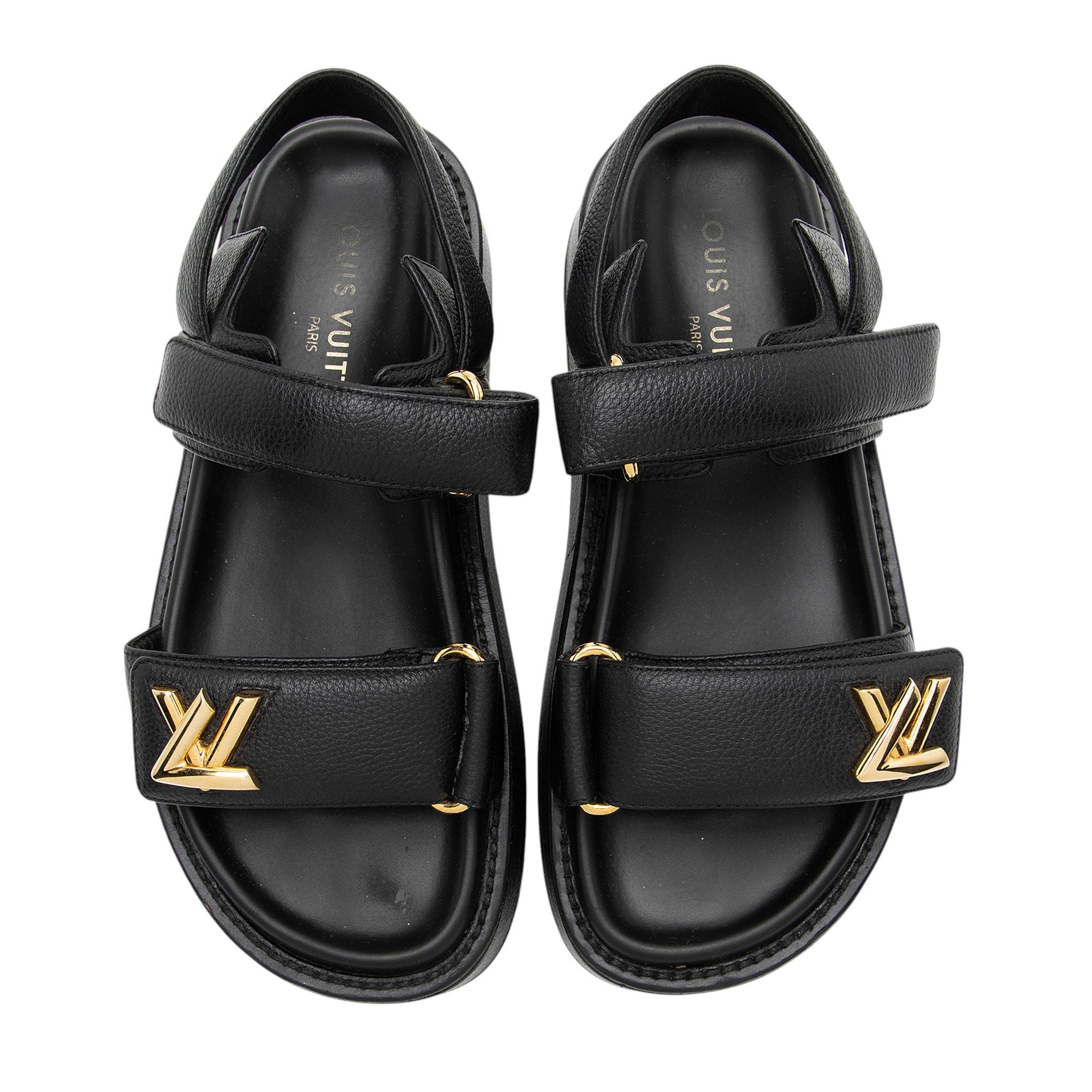 Louis Vuitton Calfskin Sunset Comfort Sandals - Size 6.5 / 36.5