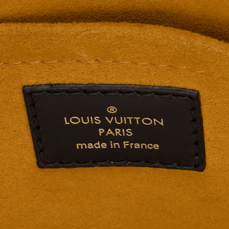 Louis Vuitton Calfskin Tufted Monogram Canvas On My Side MM Tote (SHF-bIbven)