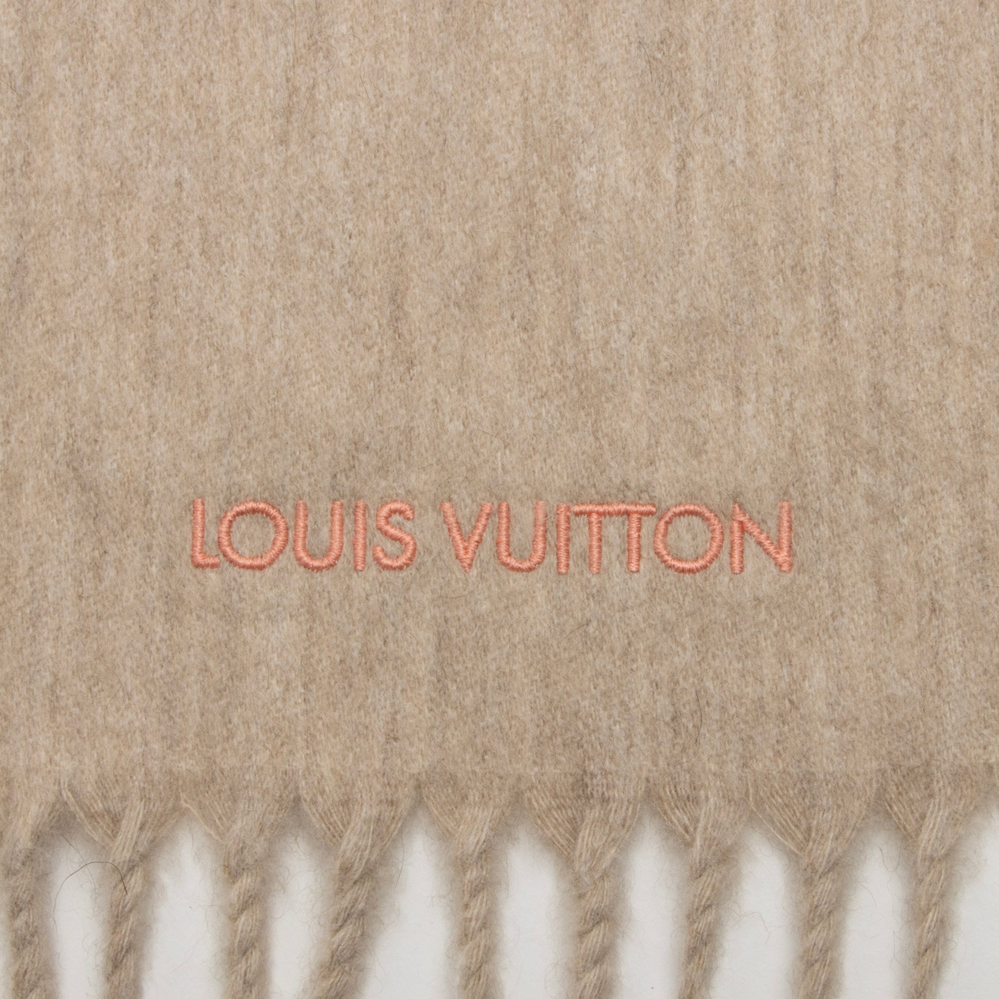 Louis Vuitton Cashmere Flowers River Fringe Scarf