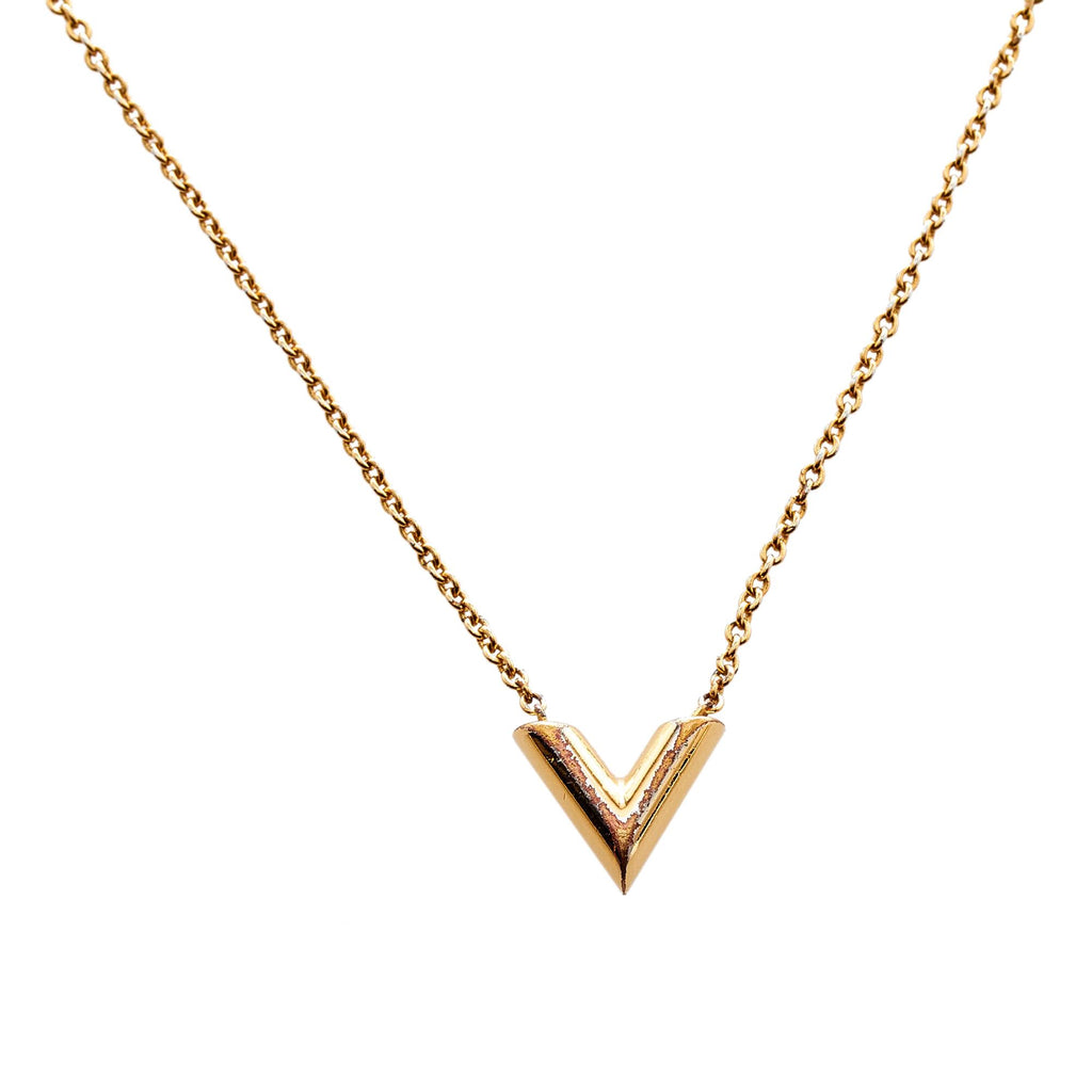 Louis Vuitton Collier Essential V Necklace (SHG-mwaA8D)