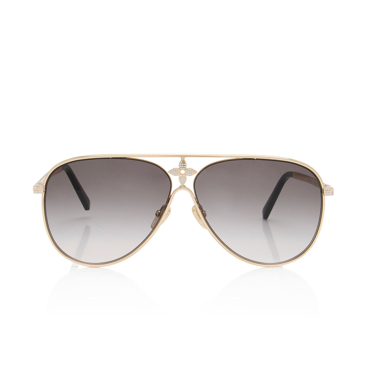 Louis Vuitton Crystal LV Star Pilot Sunglasses