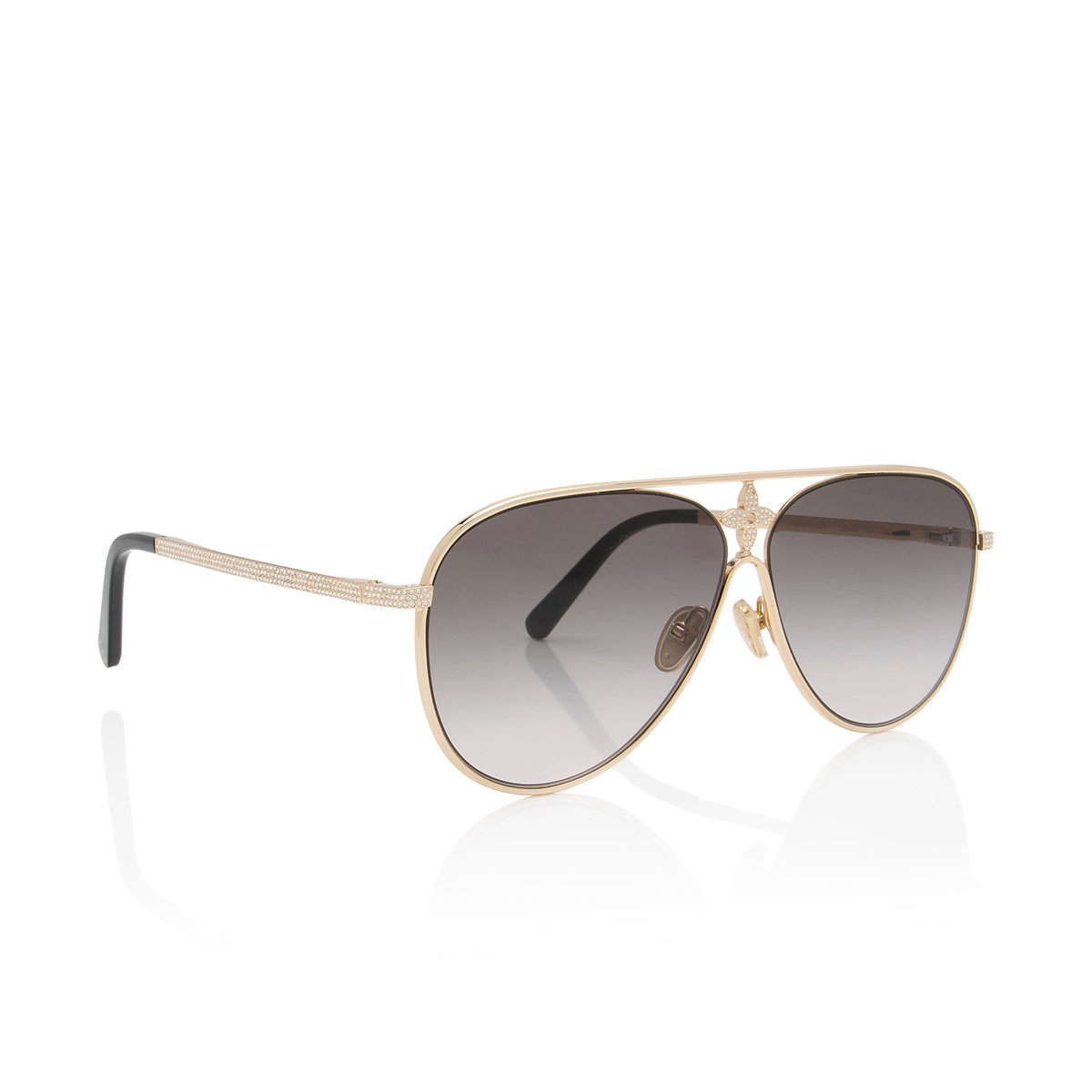 Louis Vuitton Crystal LV Star Pilot Sunglasses