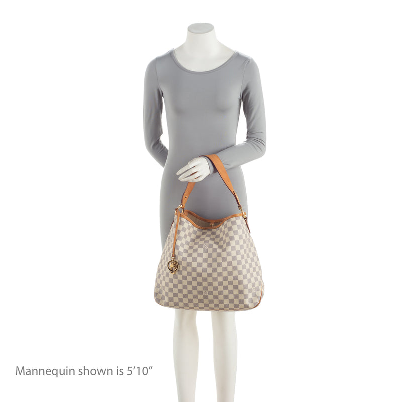 Louis Vuitton Damier Azur Delightful MM Shoulder Bag (SHF-71WTjj)