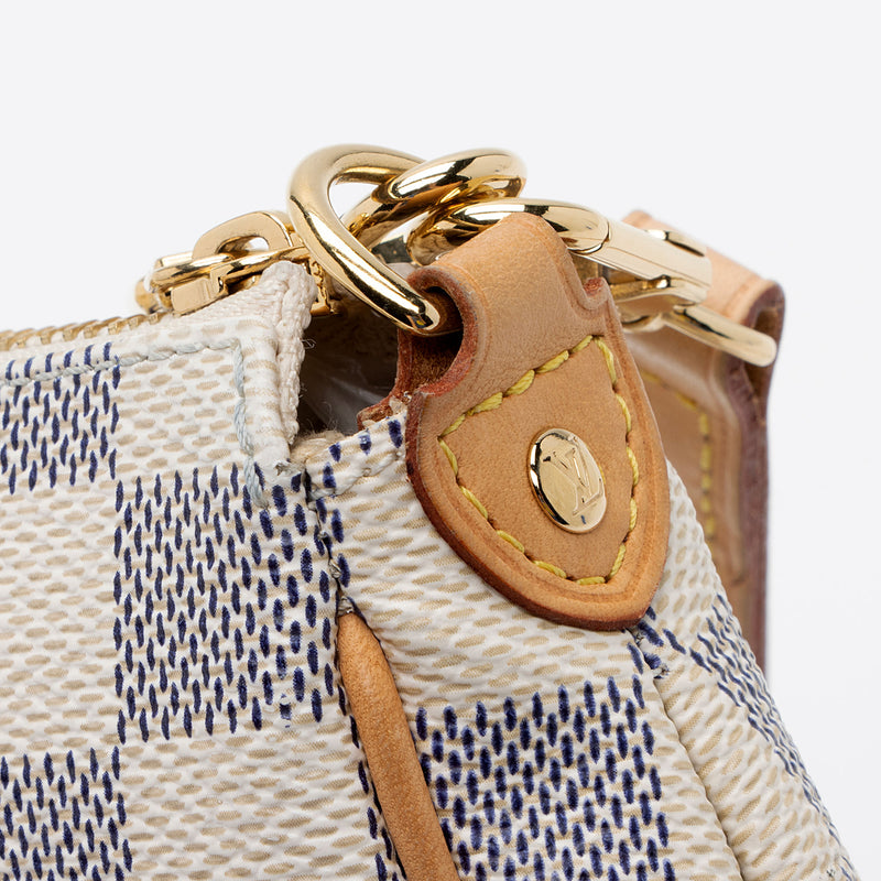 Louis Vuitton Damier Azur Canvas Eva Pochette Crossbody Bag Louis Vuitton