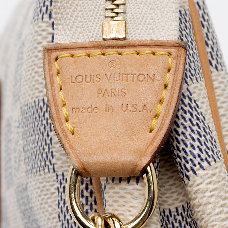 LOUIS VUITTON Damier Azur Eva Clutch Crossbody Bag-US