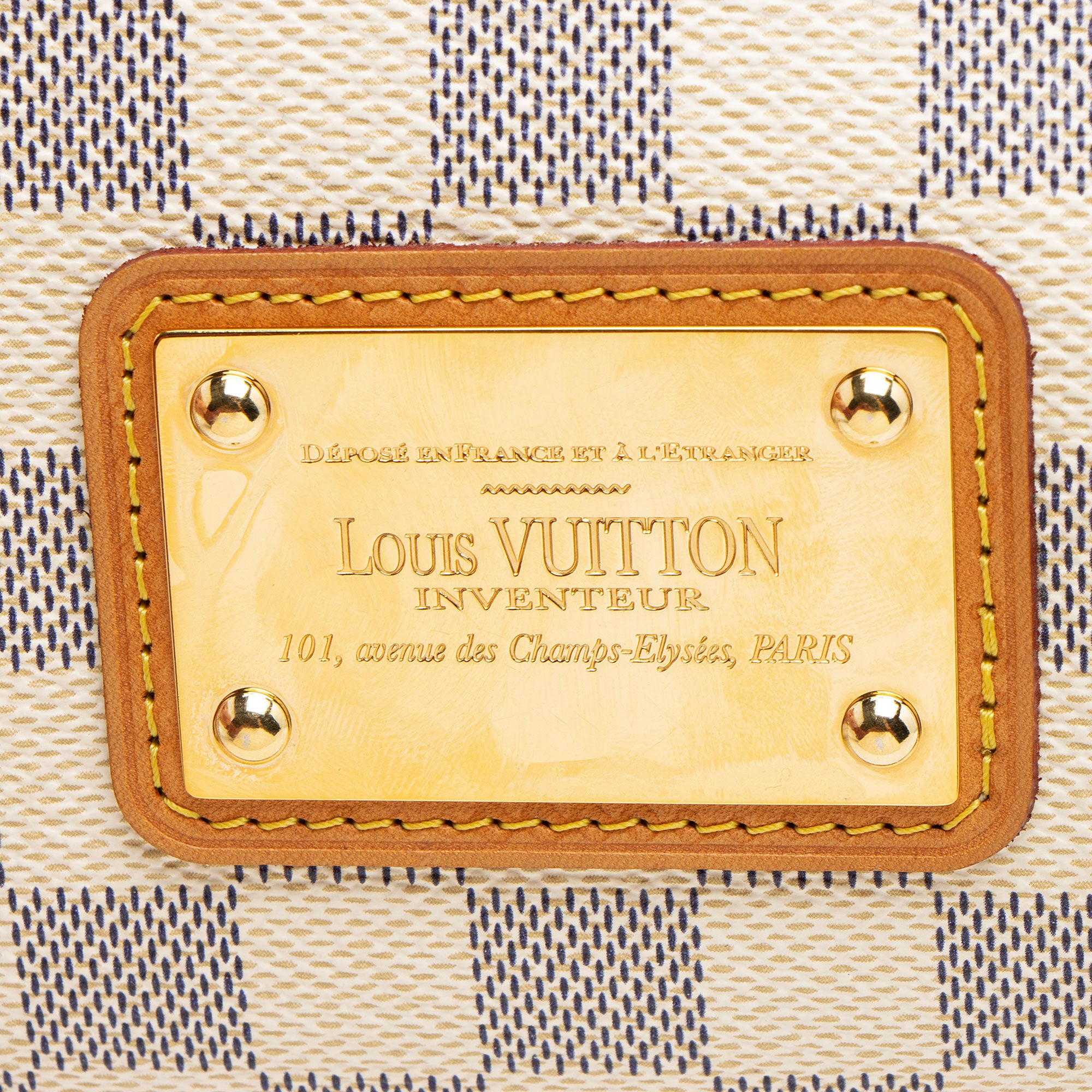 Louis Vuitton Damier Azur Eva Clutch (SHF-QMSwkO)