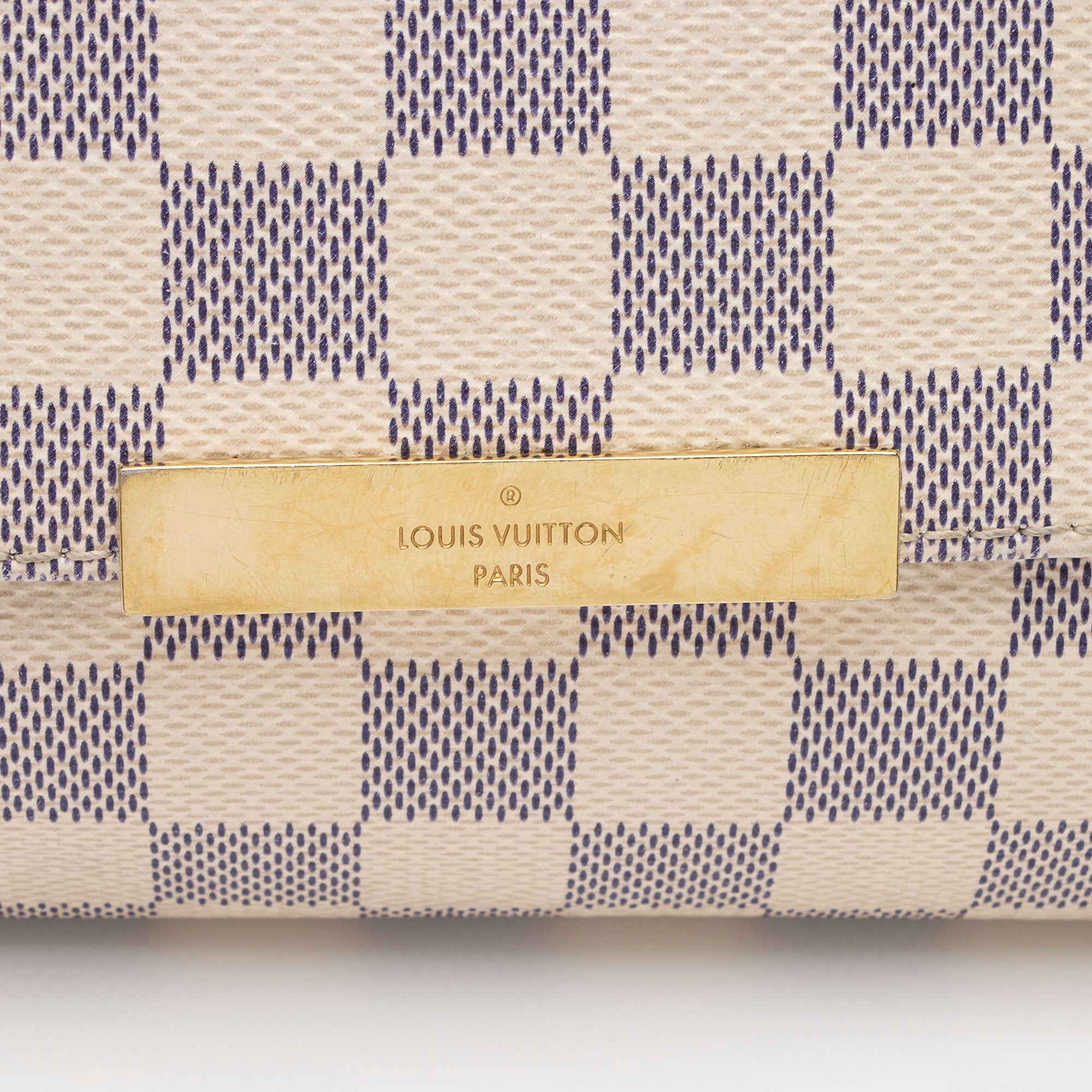 Louis Vuitton Damier Azur Favorite MM Shoulder Bag (SHF-juX6f7)