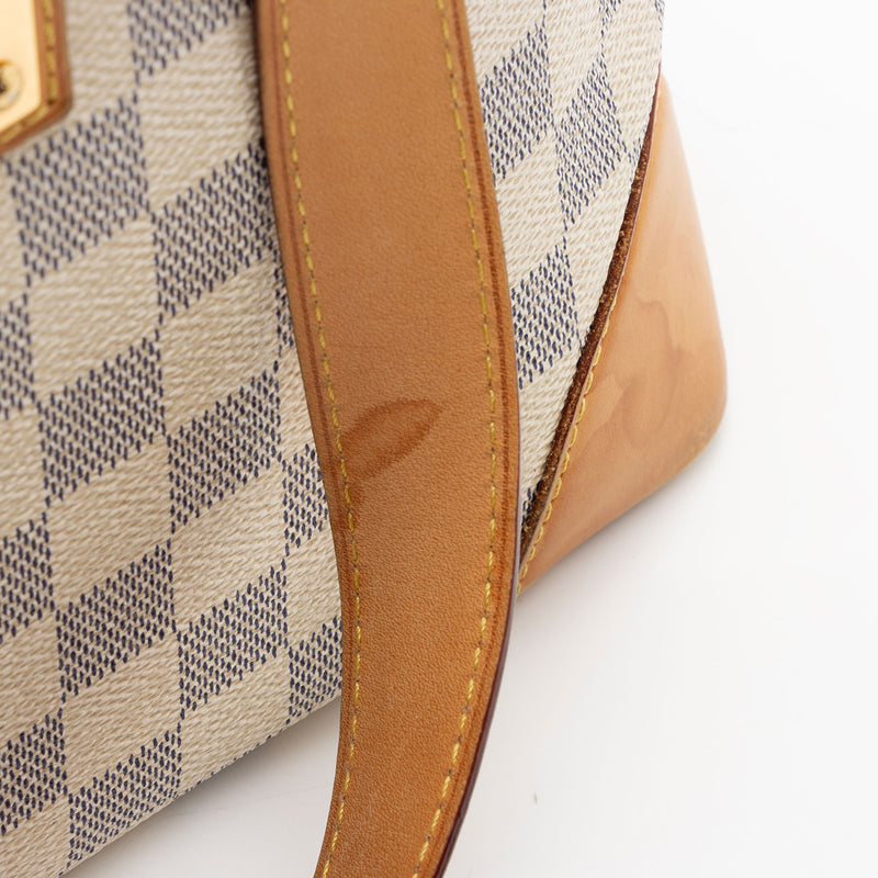 Damier Azur Leather Hampstead Shoulder Bag (Authentic Pre-Owned)