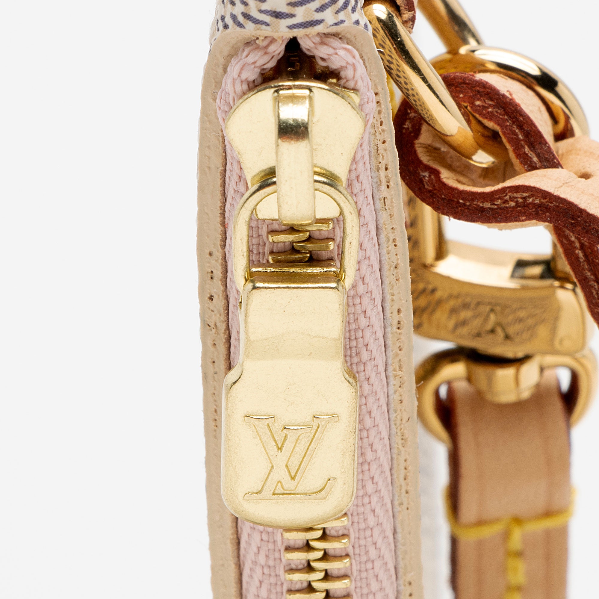 Louis Vuitton Damier Azur Neverfull MM Pochette - FINAL SALE (SHF-J7z27Y)
