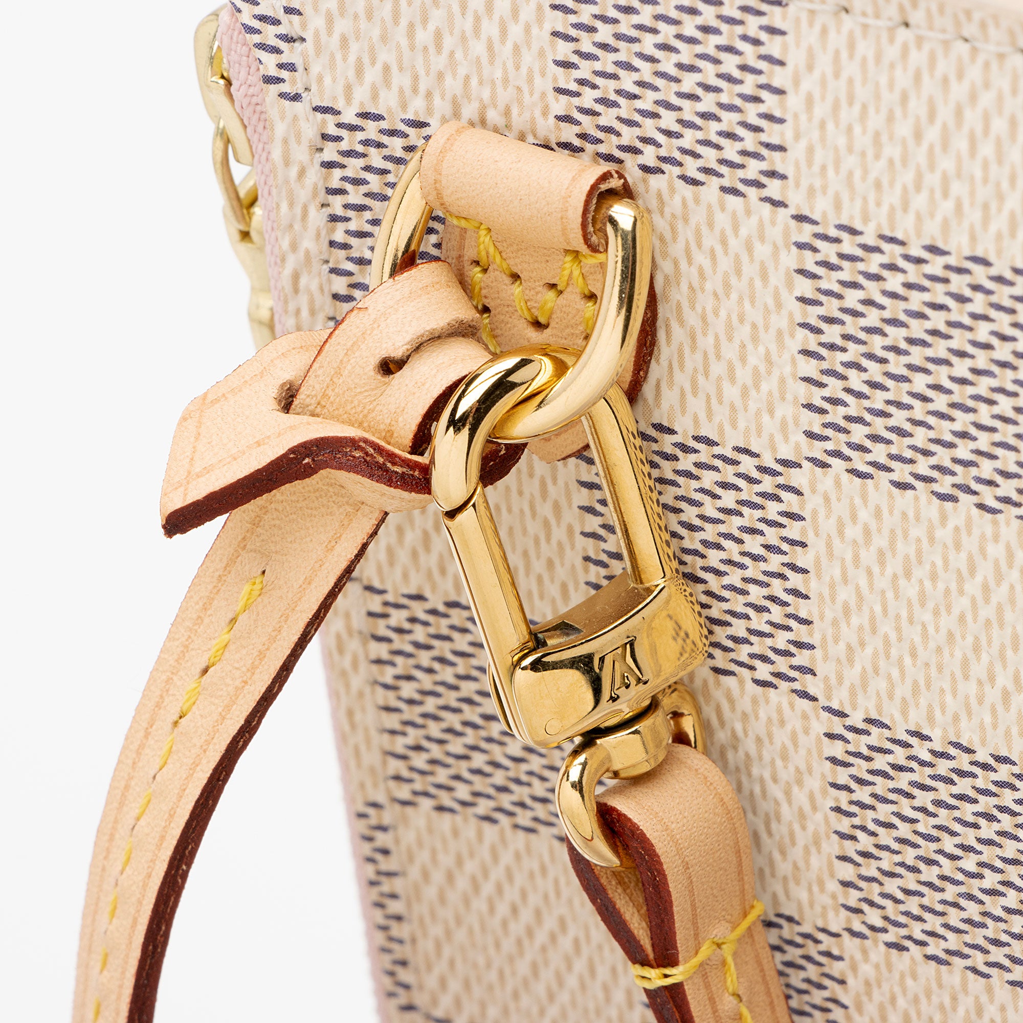 Louis Vuitton Damier Azur Neverfull MM Pochette - FINAL SALE (SHF-J7z27Y)