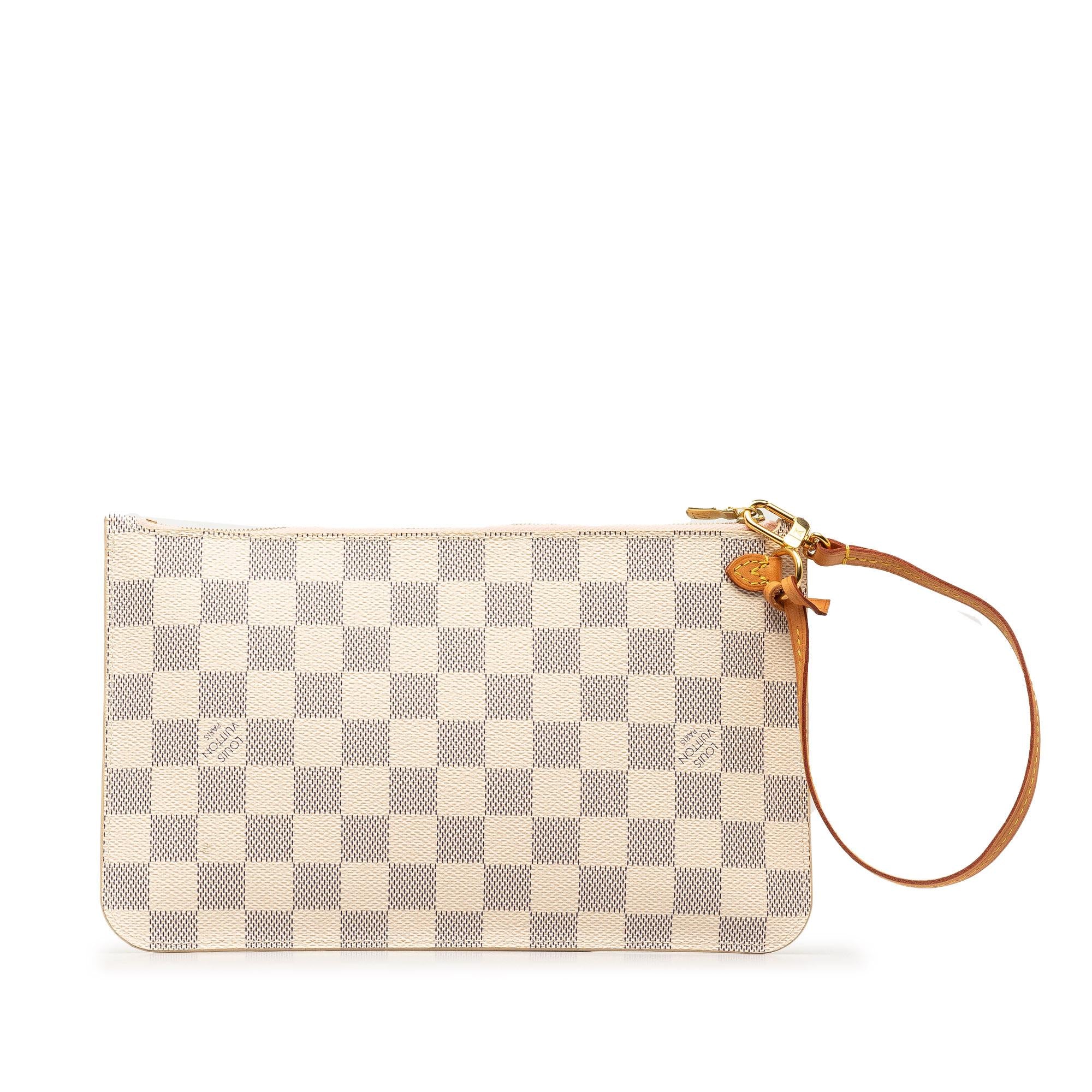 Louis Vuitton Damier Azur Neverfull MM Pouch (SHG-pnfWQ5)