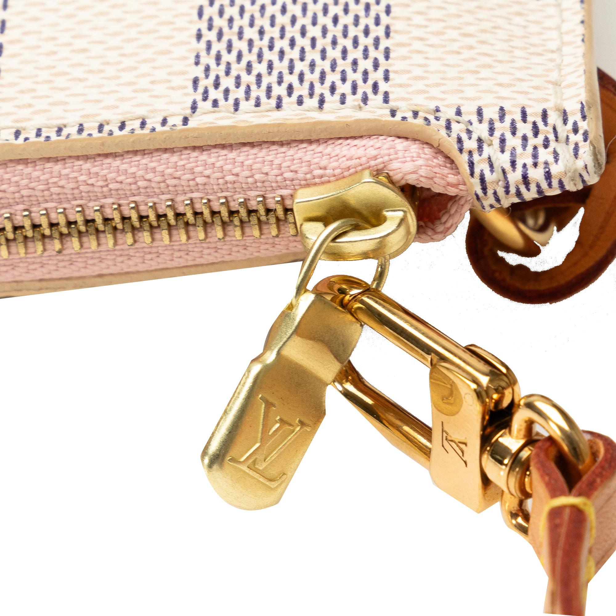 Louis Vuitton Damier Azur Neverfull MM Pouch (SHG-pnfWQ5)