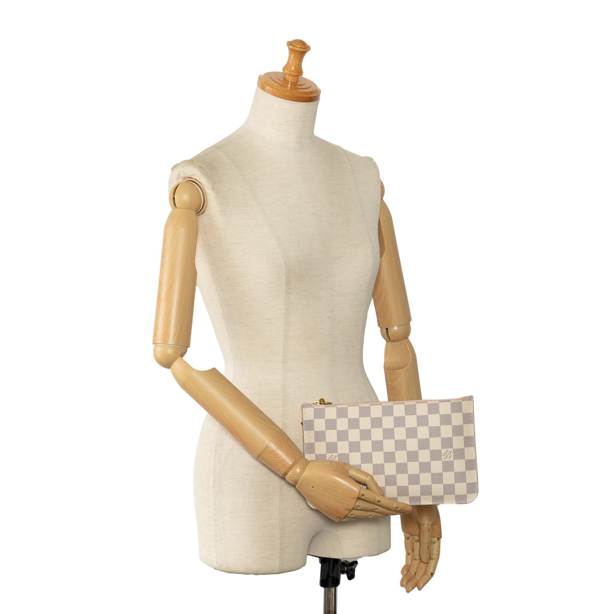 Louis Vuitton Damier Azur Neverfull MM Pouch (SHG-pnfWQ5)