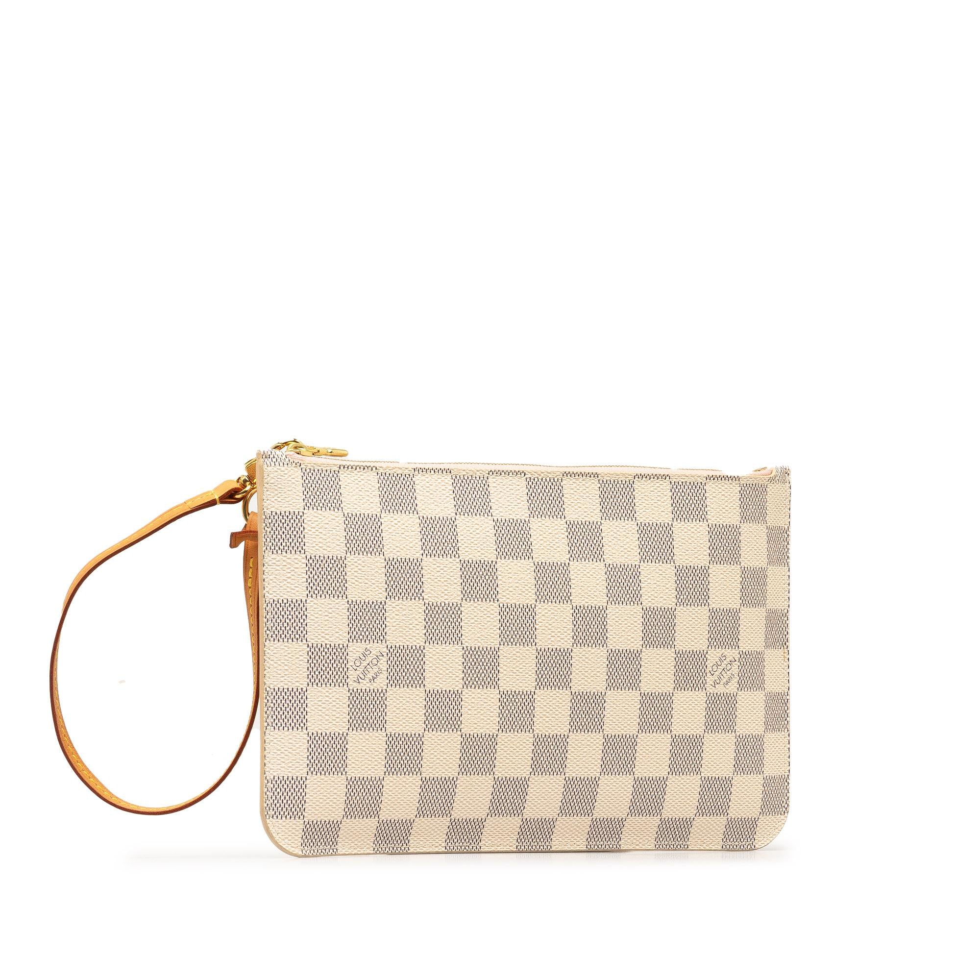 Louis Vuitton Damier Azur Neverfull MM Pouch (SHG-pnfWQ5)